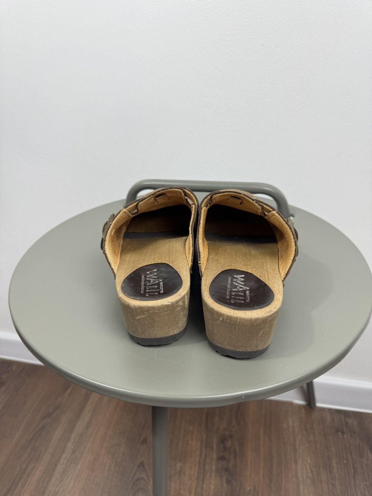 Other WALT Handmade Austrian Leather Wooden Clogs Sandals EU 37 Size US 6 / IT 36 - 13 Thumbnail