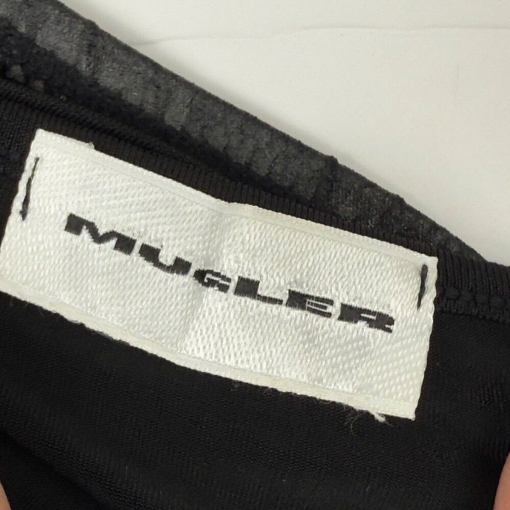 Mugler MUGLER Designer Bodysuit Monogram Black Silver sz XS (?) Size XS / US 0-2 / IT 36-38 - 5 Thumbnail