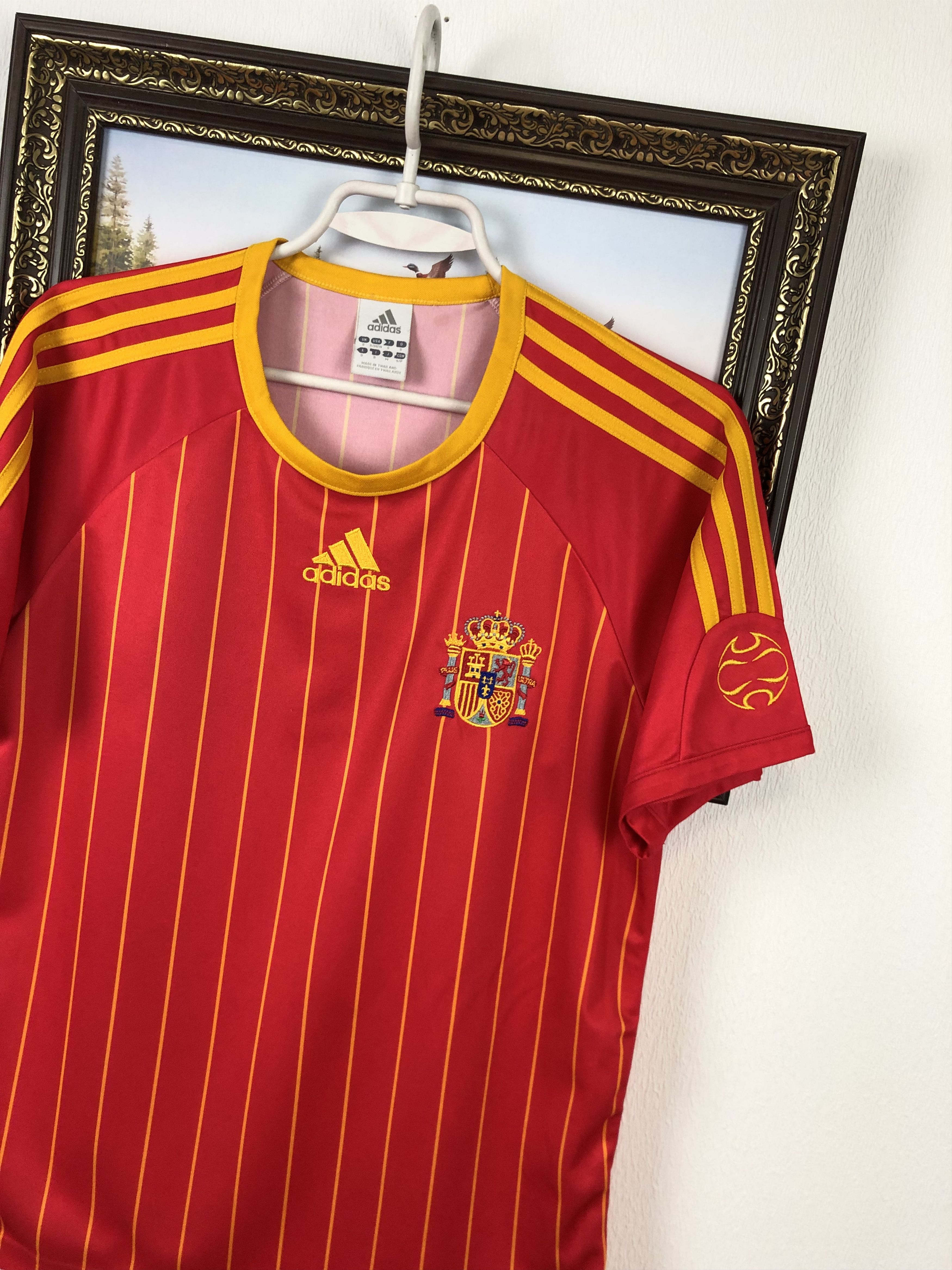 Adidas Spain Home football shirt 2005 Soccer Adidas Jersey Rare Size US S / EU 44-46 / 1 - 4 Thumbnail