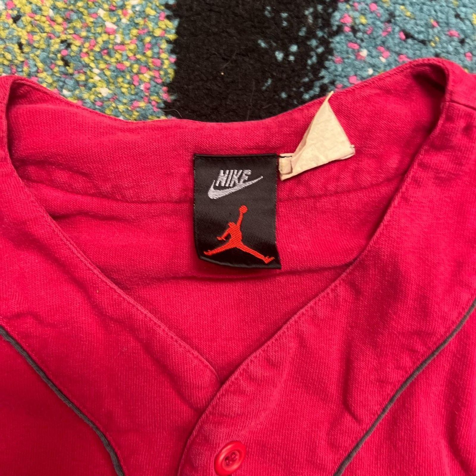 Jordan Brand Nike Air Jordan baseball jersey 23 Jumpman 90s Thrashed Size US XL / EU 56 / 4 - 2 Thumbnail