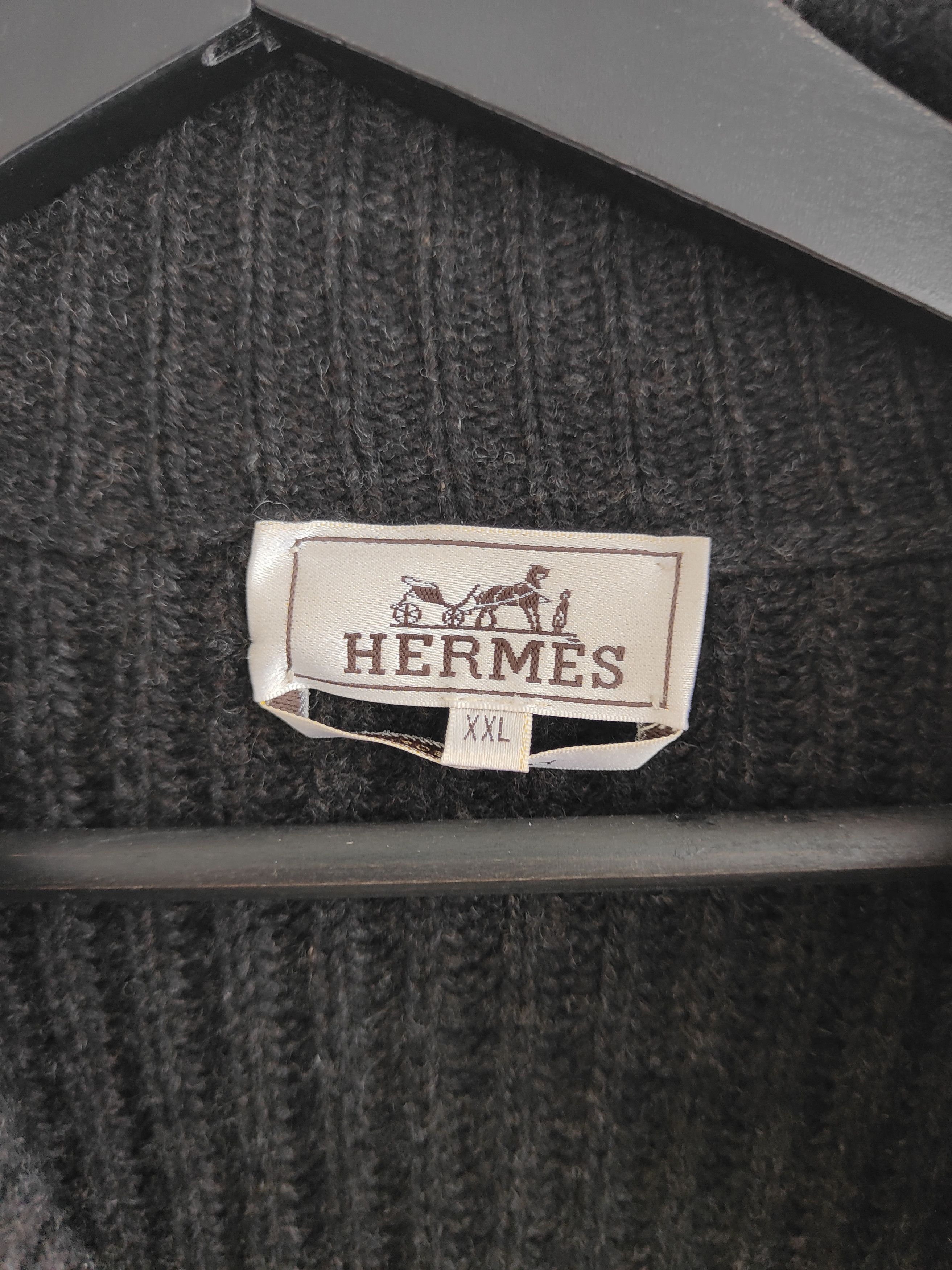 Hermes Hermes Yak Wool Heavyweight Knitted Cardigan Size US XXL / EU 58 / 5 - 13 Thumbnail