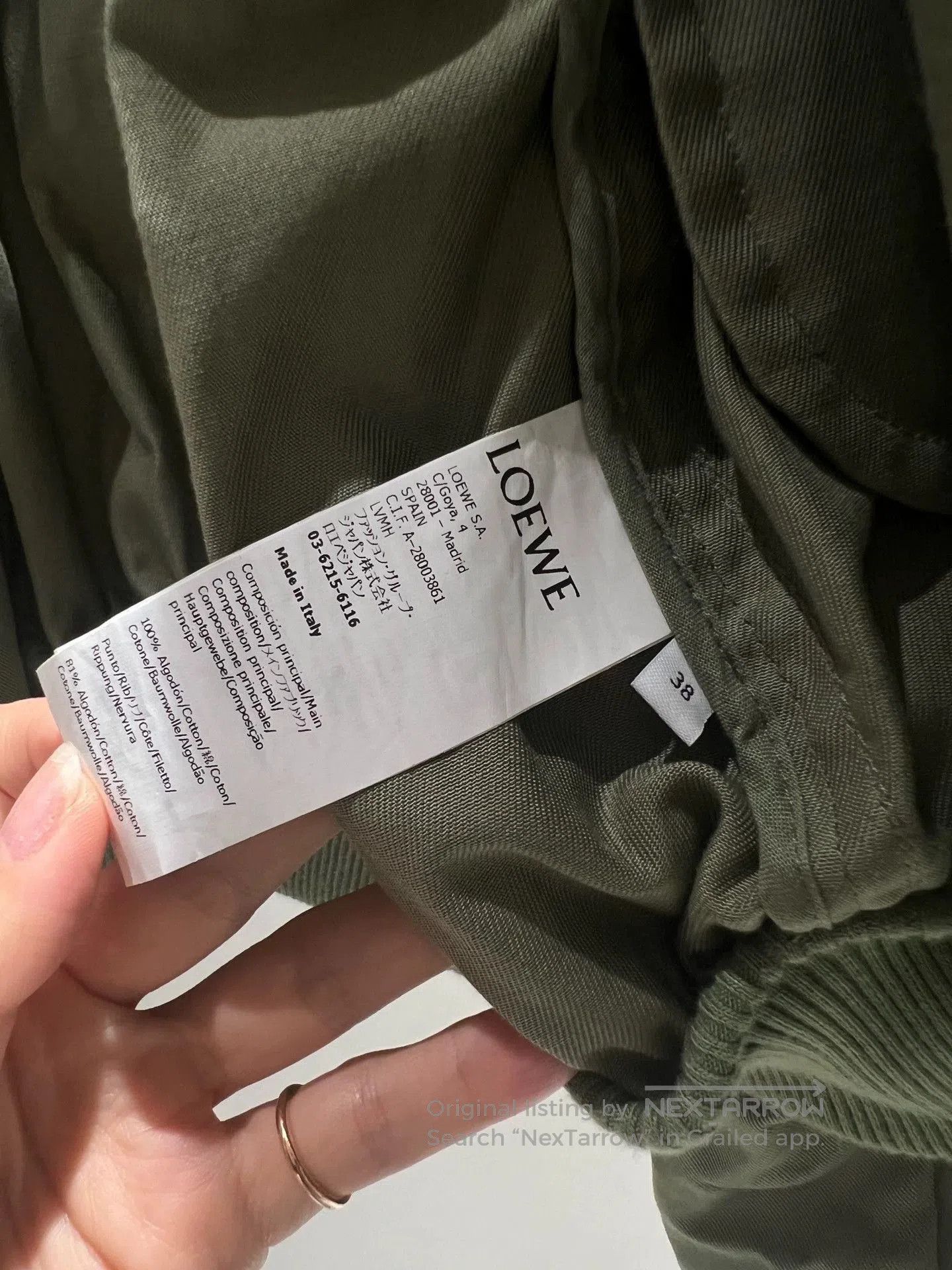Loewe LOEWE Khaki Short Trench Jacket. Size US XS / EU 42 / 0 - 7 Thumbnail