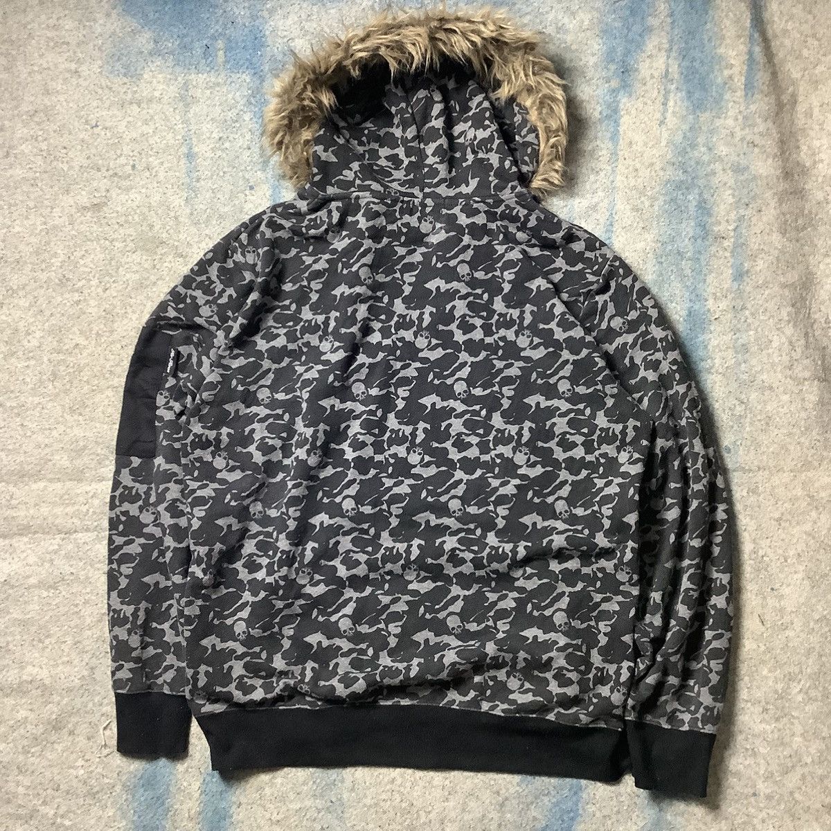 Roen Roen AOP Camo Skull Fur Hoodie Ifsixwasnine style Size US XL / EU 56 / 4 - 14 Thumbnail