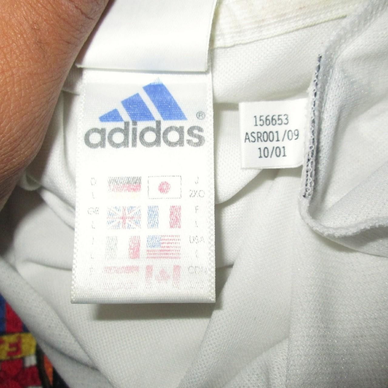 Adidas Real Madrid 2001 2002 Anniversary Home Shirt Jersey Size US L / EU 52-54 / 3 - 4 Thumbnail