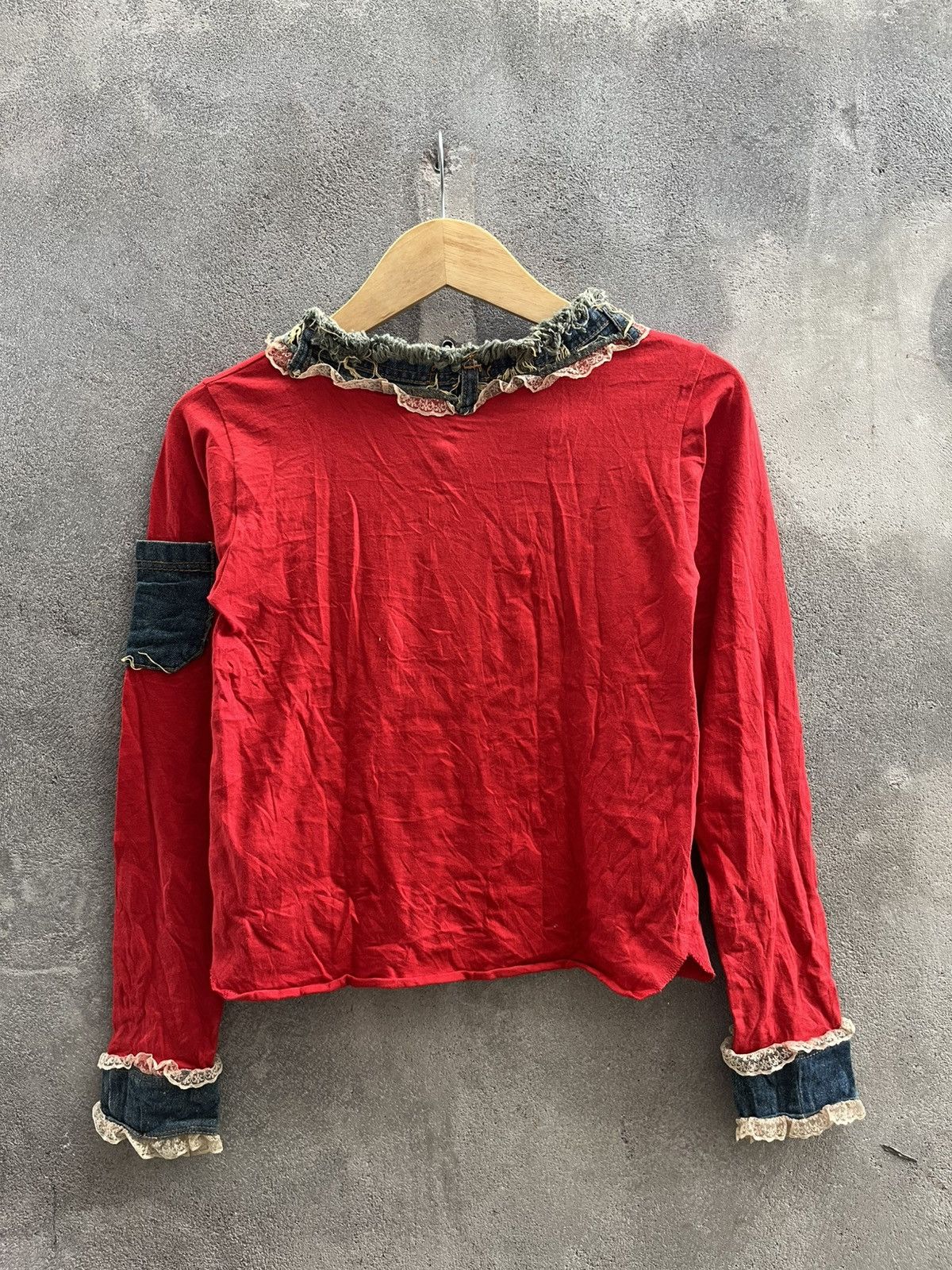 Handmade CHEAP★FED★ College Grunge Top – Japan Punk Y2K Size US XS / EU 42 / 0 - 2 Thumbnail