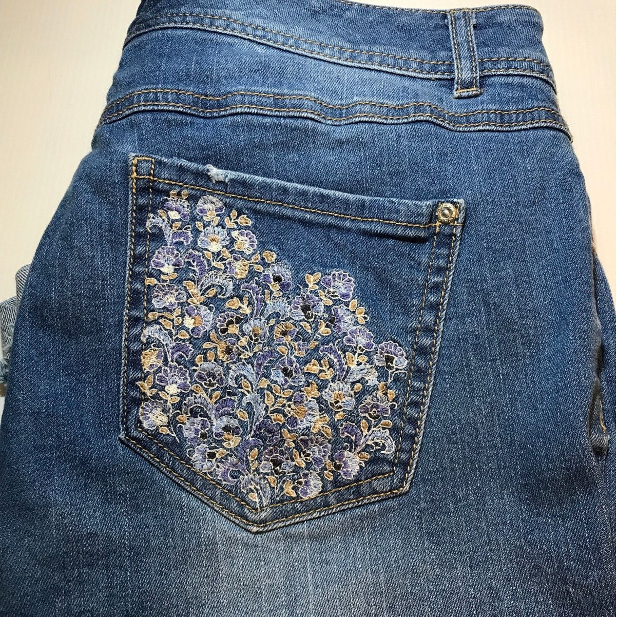 Other C est. 1948 Blue Denim High-Rise Mid-Length Jean Shorts 14 Size 36" / US 14 / IT 50 - 7 Thumbnail