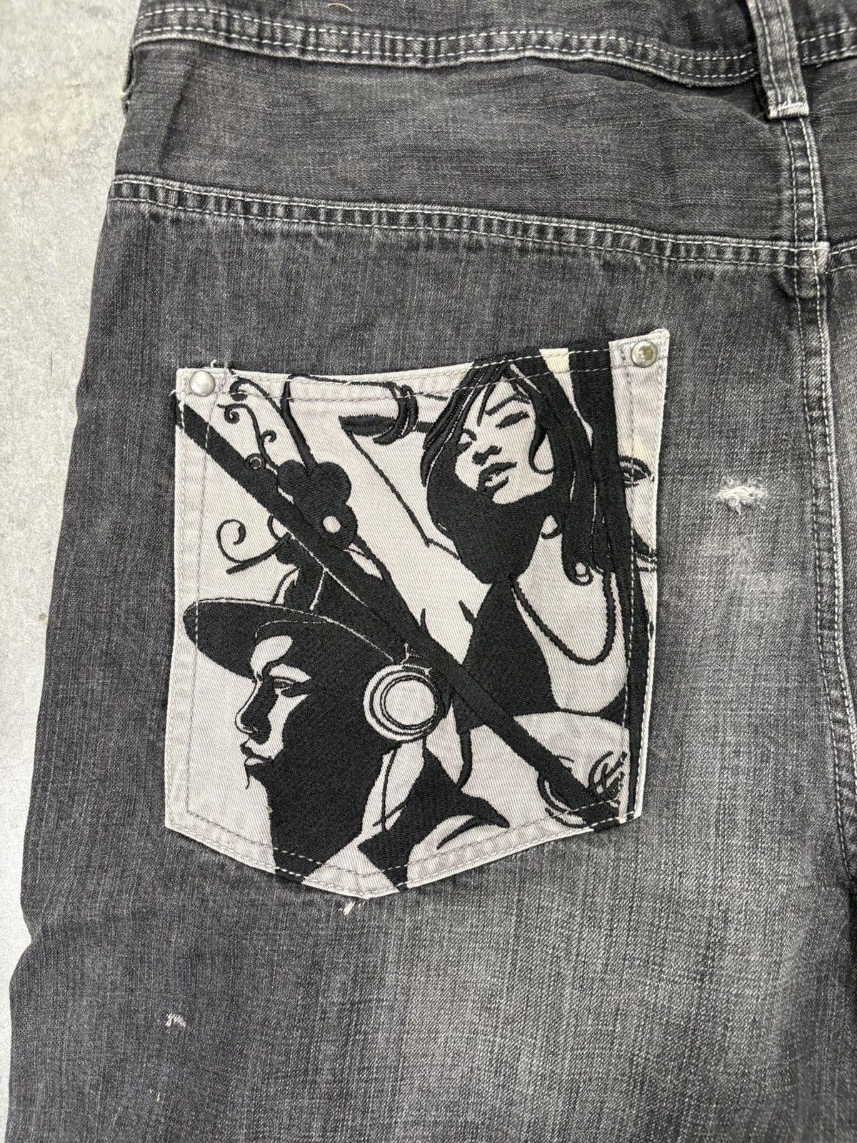 Ecko Unltd. Ecko Unltd Baggy Denim Shorts Mens 38 Graphic Pocket Y2K Size US 38 / EU 54 - 5 Thumbnail