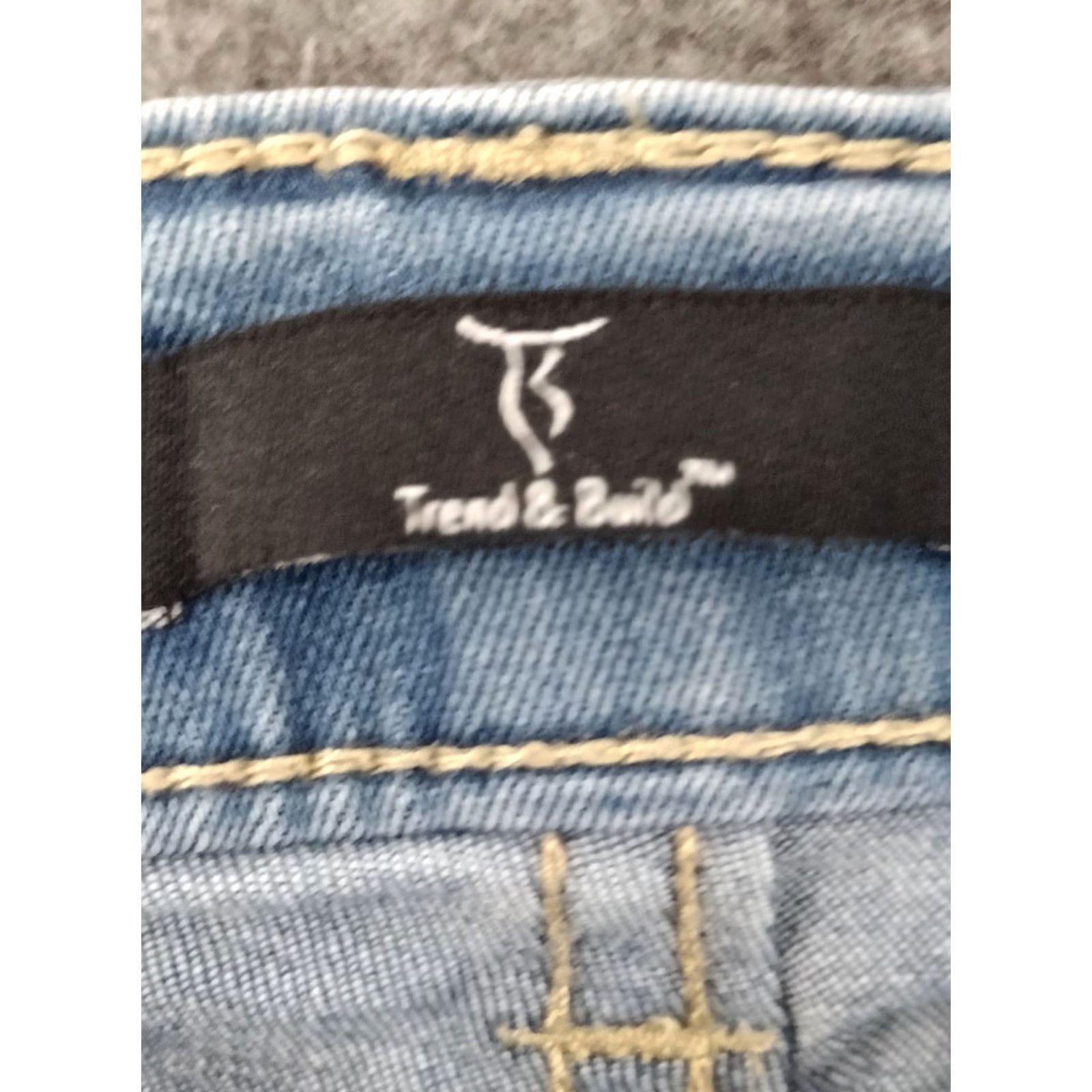 Vintage Trend & Build Women's Skinny Jeans Size 34 Denim Blue 5-Pocket High Rise Distressed Regular Size 24" / US 00 / IT 34 - 5 Thumbnail