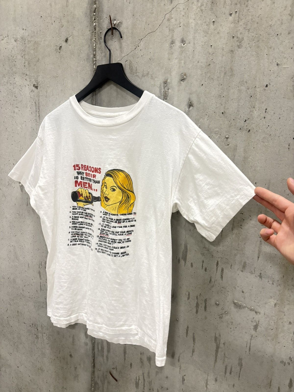 Vintage Vintage 15 Reasons Beer Shirt Faded Distressed Grunge Band Size US L / EU 52-54 / 3 - 2 Thumbnail