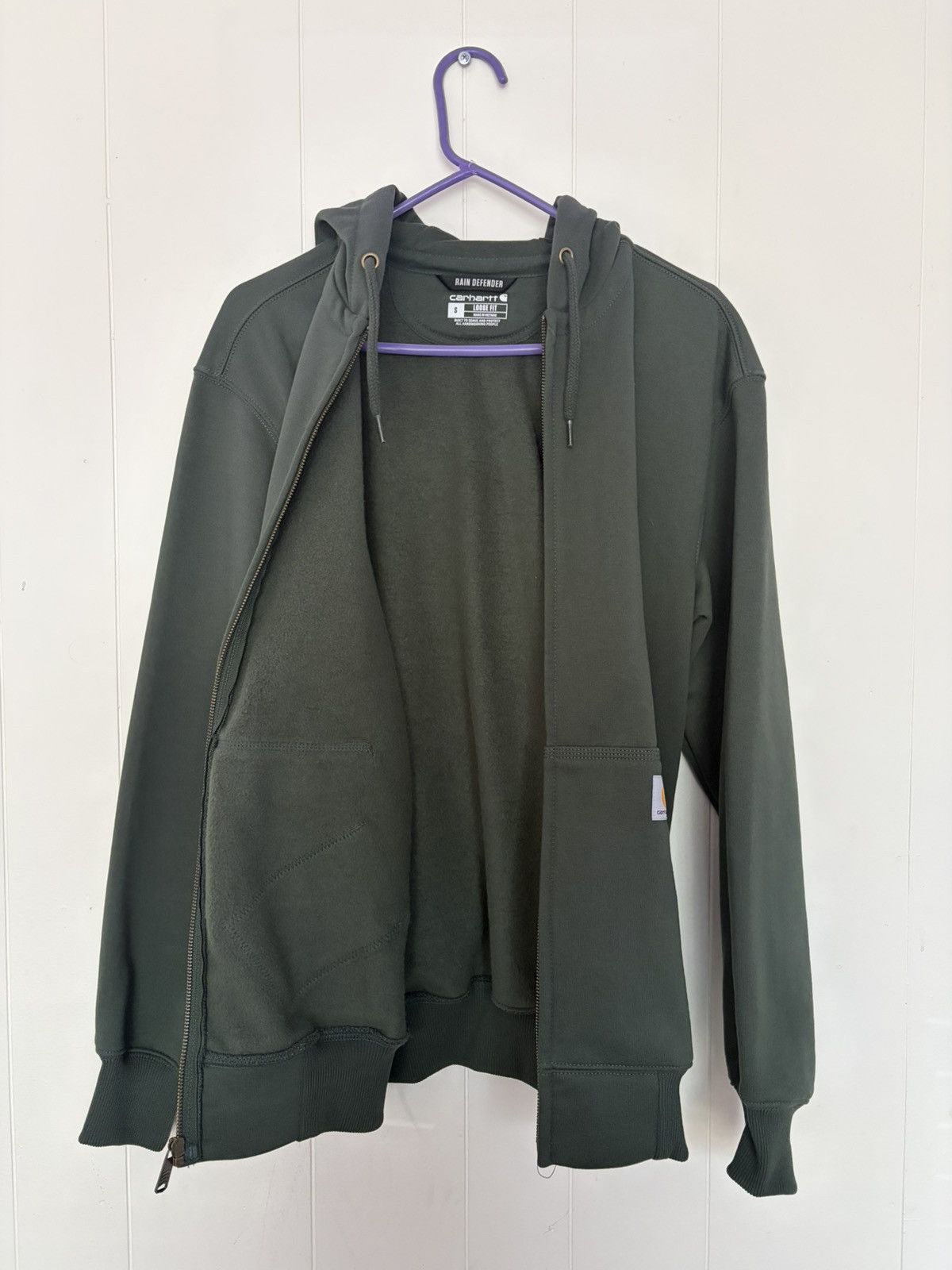 Carhartt Carhartt rain defender green zip up hoodie Size US S / EU 44-46 / 1 - 5 Thumbnail