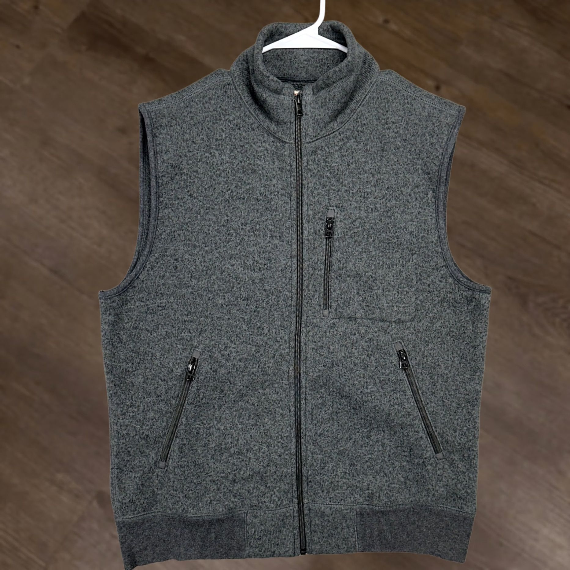 J.Crew J.CREW Mens Vest Full Zip Fleece Mock Neck Gray Outdoor Casual Walking Pocket Size M Size US M / EU 48-50 / 2 - 1 Thumbnail