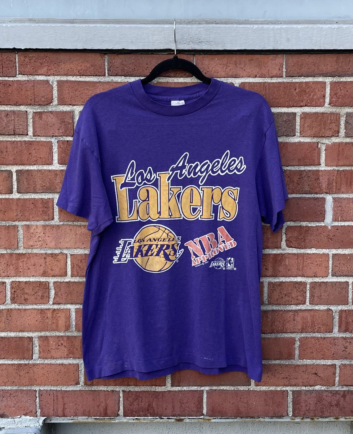 Vintage Vintage NBA Los Angeles Lakers Shirt Mens L Purple Single Size US L / EU 52-54 / 3 - 1 Thumbnail