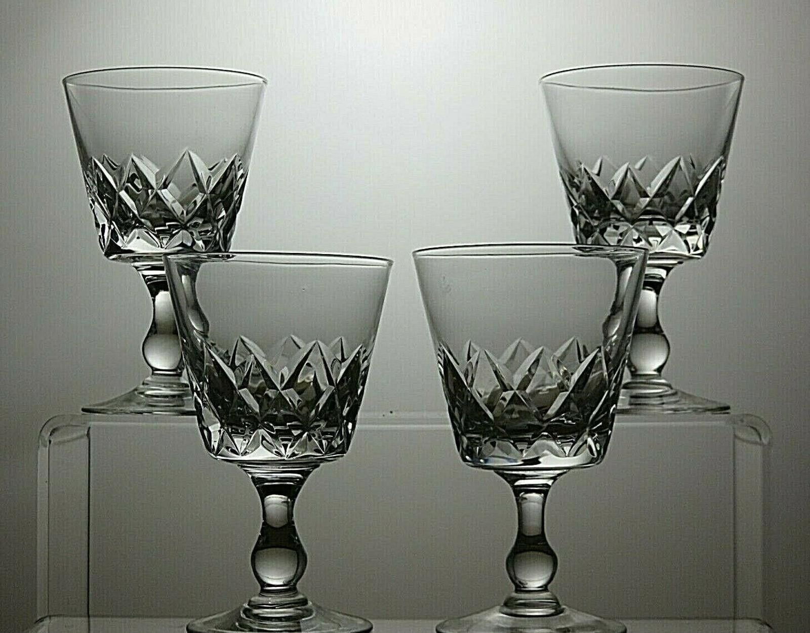 Tudor Tudor Crystal Set Of 4 Cut Glass Sherry Glasses 4 1/8" Size ONE SIZE - 2 Thumbnail