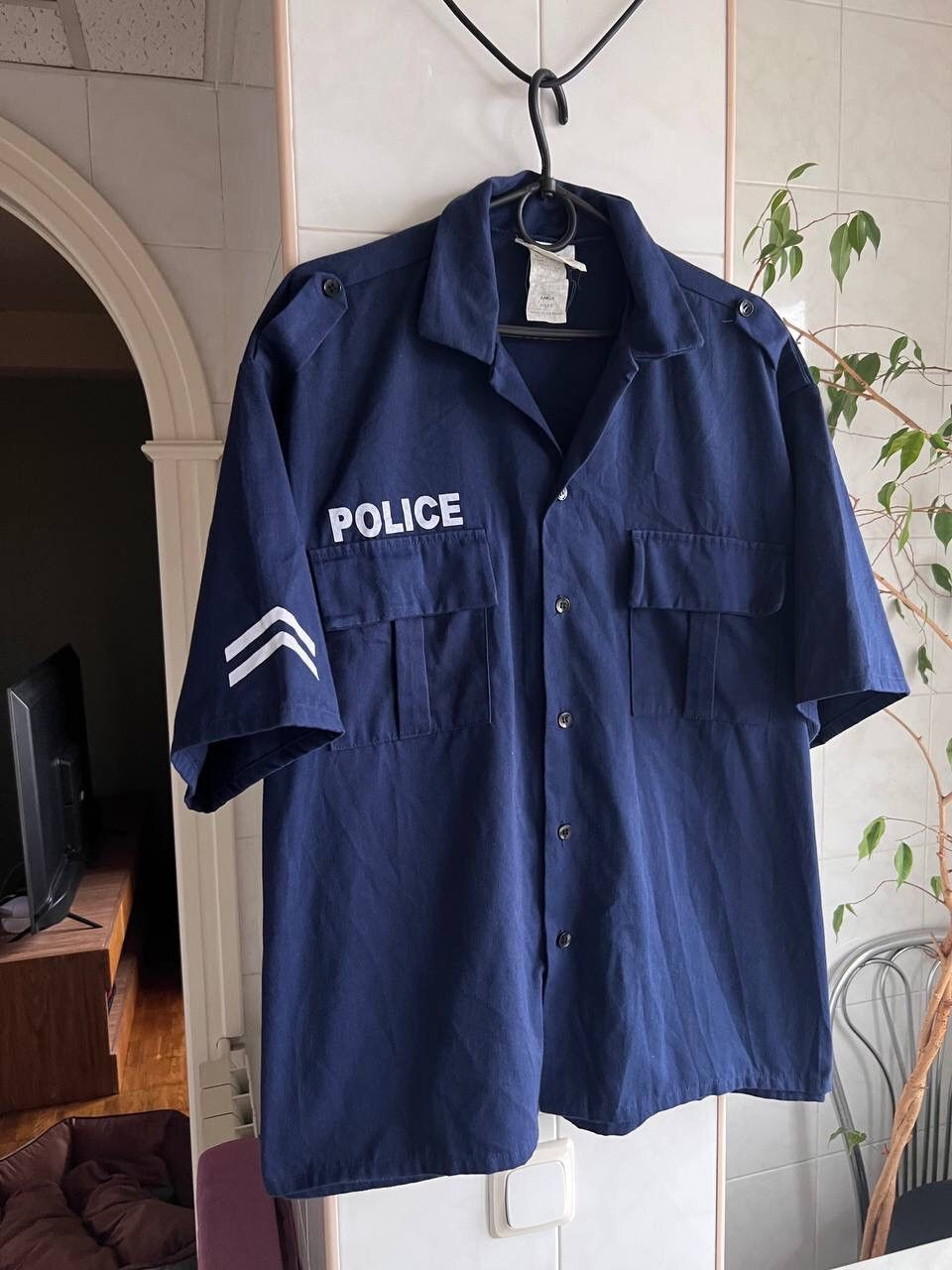 Other Vintage Polizei Button Up Shirt 90s Police Navy California Size US L / EU 52-54 / 3 - 2 Thumbnail