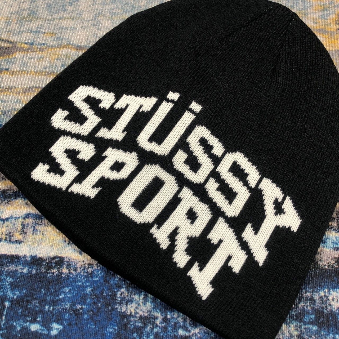 Stussy × Vintage Stussy Sport Jacquard Skullcap Beanie Size ONE SIZE - 3 Thumbnail