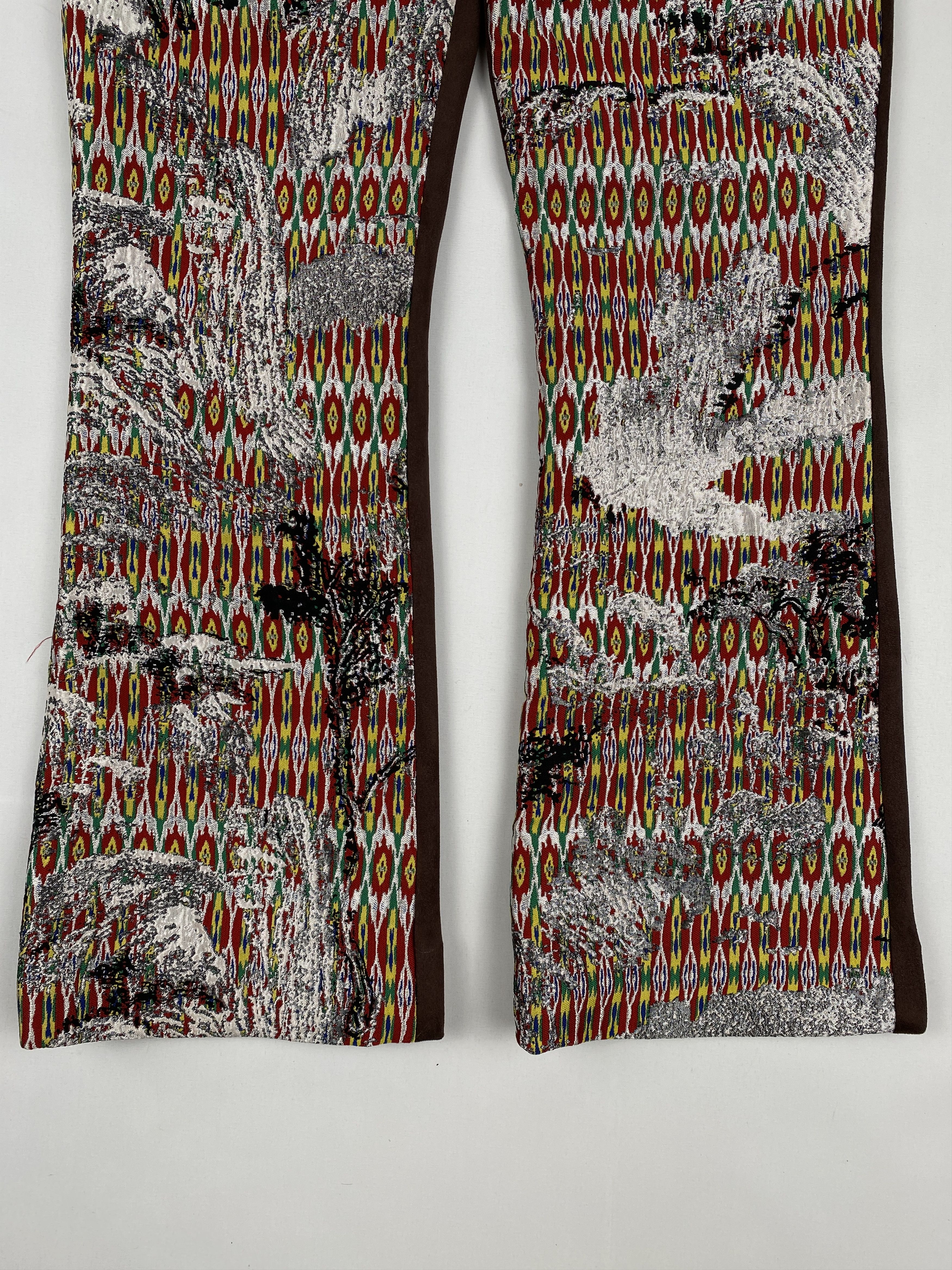 Vivienne Tam Weave Pattern Bootcut Pants Size 30" / US 8 / IT 44 - 4 Thumbnail
