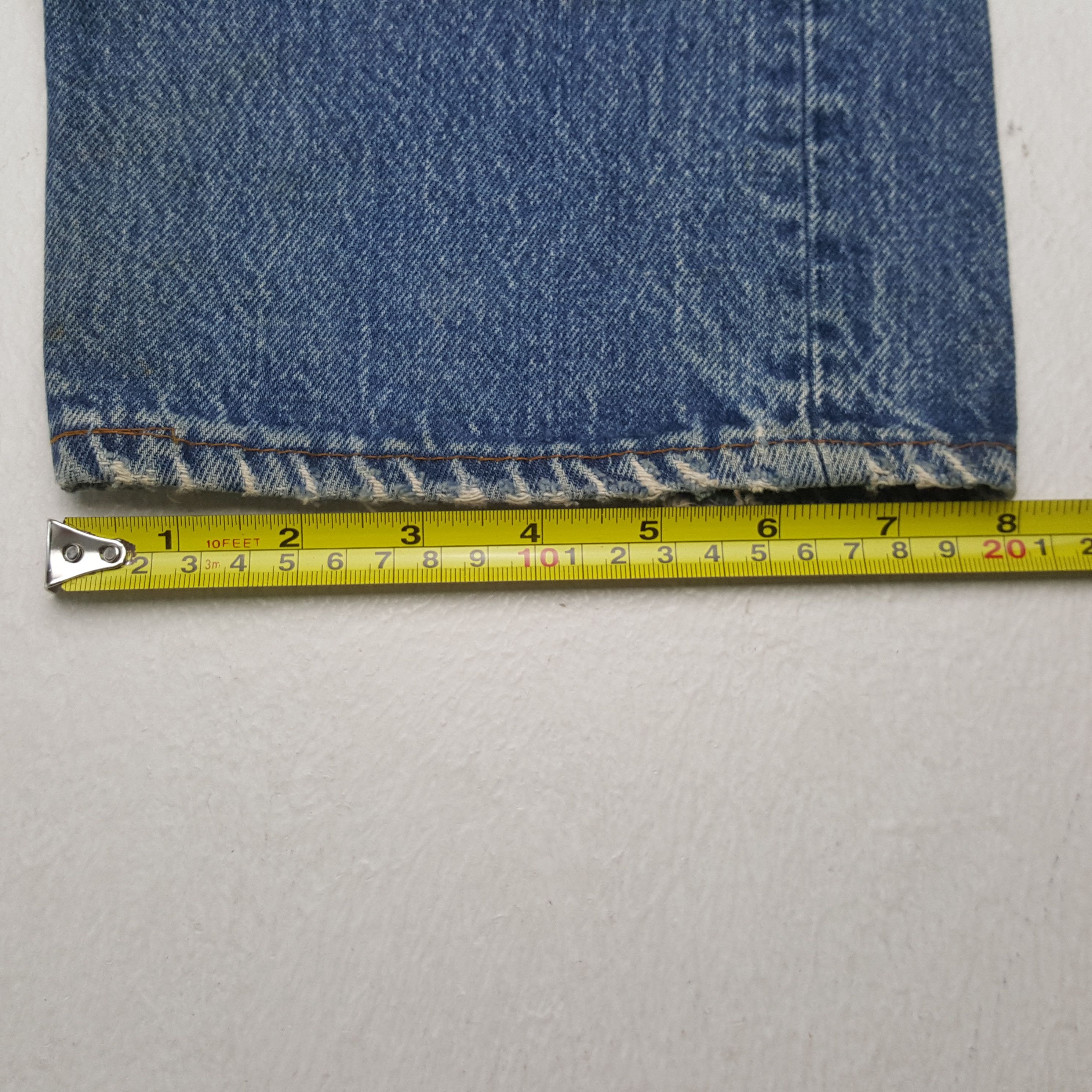 Levi's Vintage 90's Levi's 501 Distressed Denim RR9 Size US 33 - 11 Thumbnail