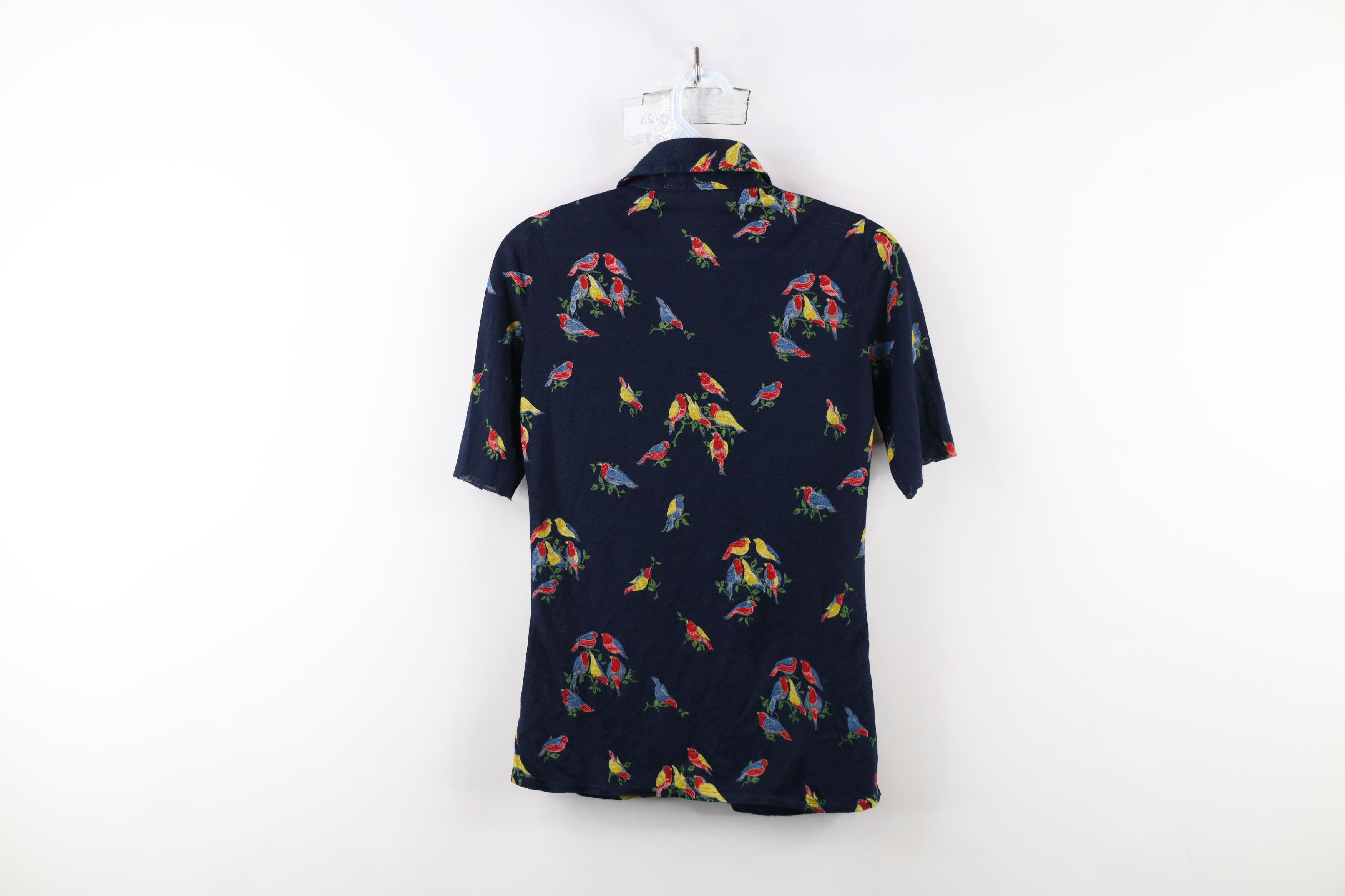Vintage Vintage 60s 70s Streetwear Flower Knit Collared Button Shirt Size S / US 4 / IT 40 - 10 Thumbnail