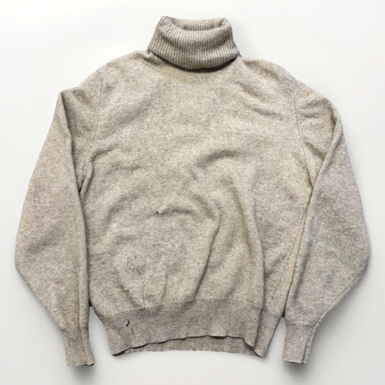 Orvis VINTAGE Jacques De Loux Orvis Turtleneck Cashmere Sweater Womens M Tan 50s Beige 1950s Casual Mens Womens Size XXS / US 00 / IT 34 - 2 Thumbnail