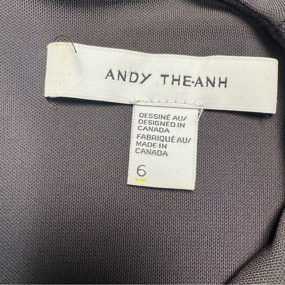 Other Andy The Anh Long Sleeve Asymmetrical Neck Grey Dress Size Size M / US 6-8 / IT 42-44 - 6 Thumbnail