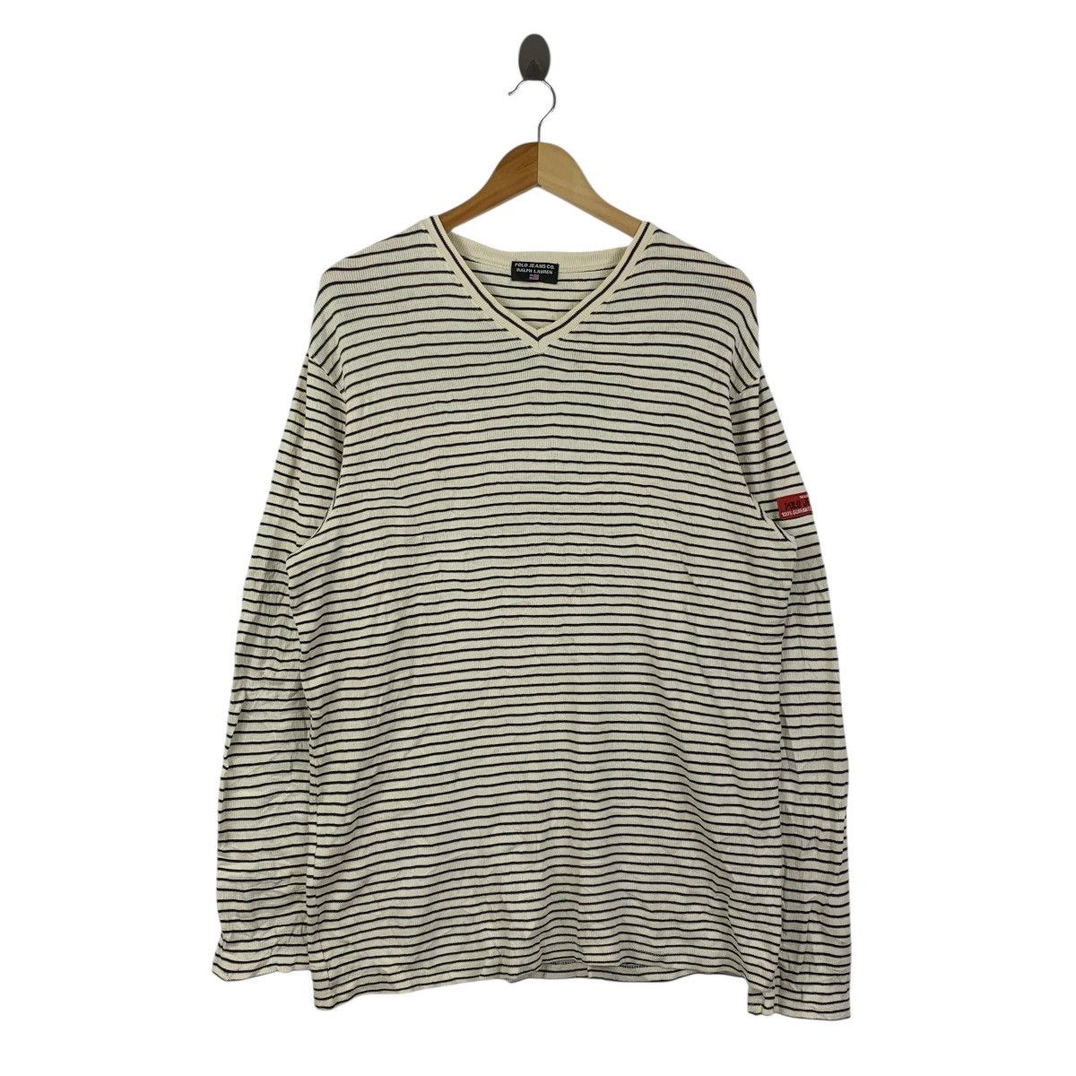 Polo Ralph Lauren Polo Jeans Co. Ralph Lauren Striped V-Neck Long Sleeve Size US M / EU 48-50 / 2 - 1 Thumbnail