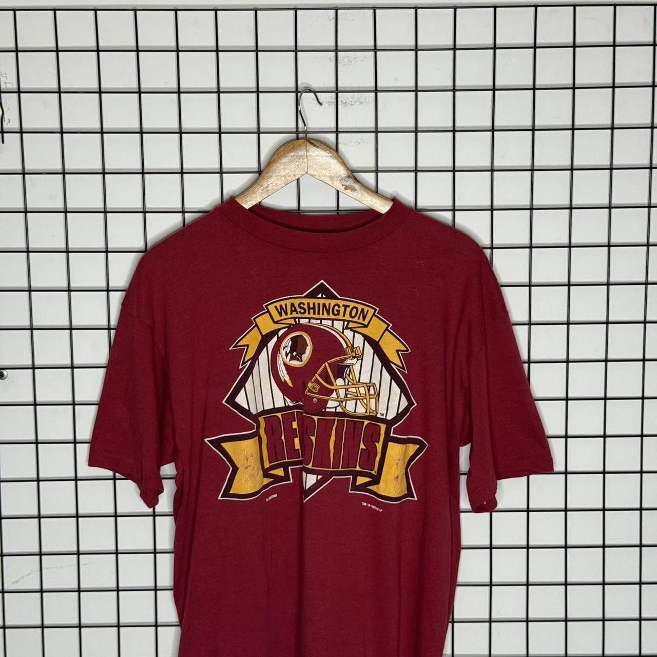 Vintage Redskins NFL 1993 90s Graphic Sport T shirt Burgandy Size US L / EU 52-54 / 3 - 2 Thumbnail