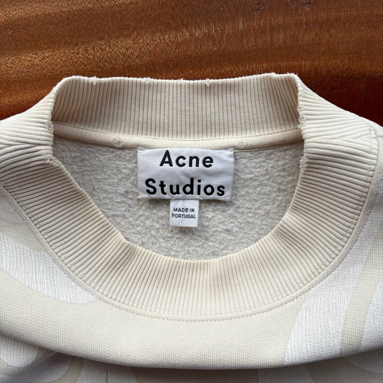 Acne Studios Acne Studios Bird Allover UW14 Pullover Boxy Crop Sweatshirt Size US S / EU 44-46 / 1 - 9 Thumbnail