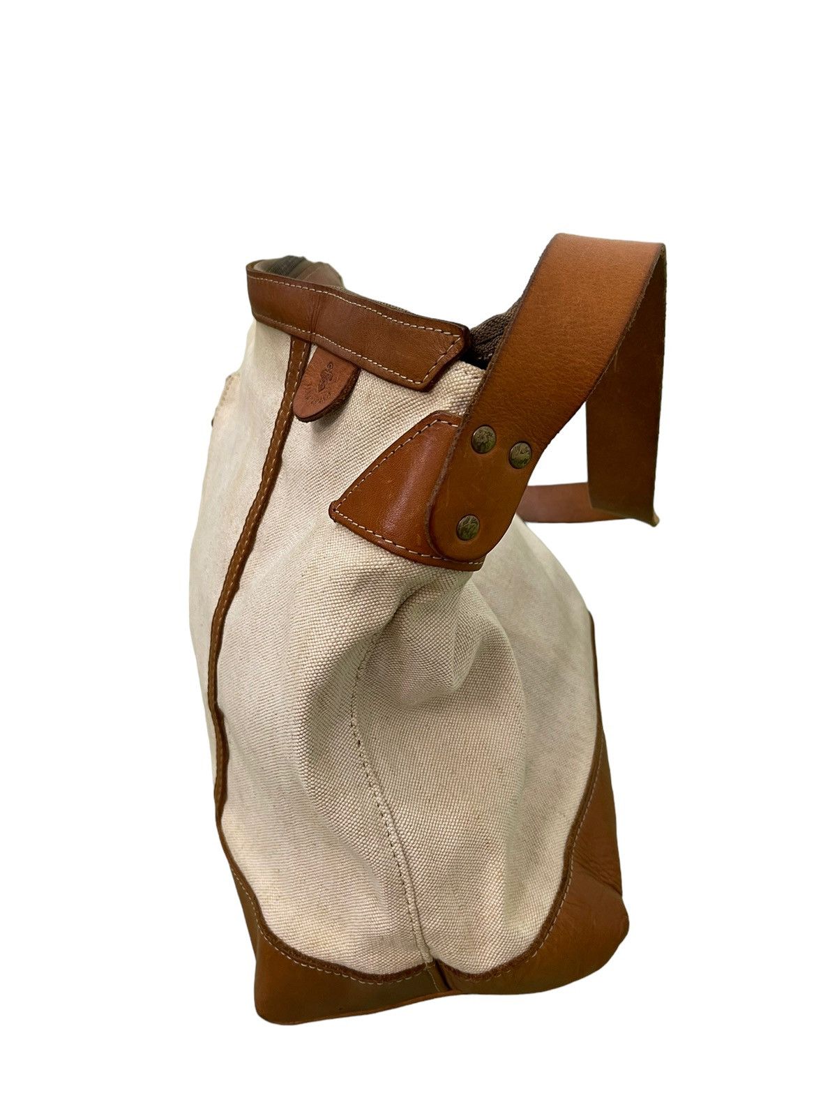 Japanese Brand Messenger Bag Teha Amana Leather Cotton Canvas Size ONE SIZE - 11 Thumbnail