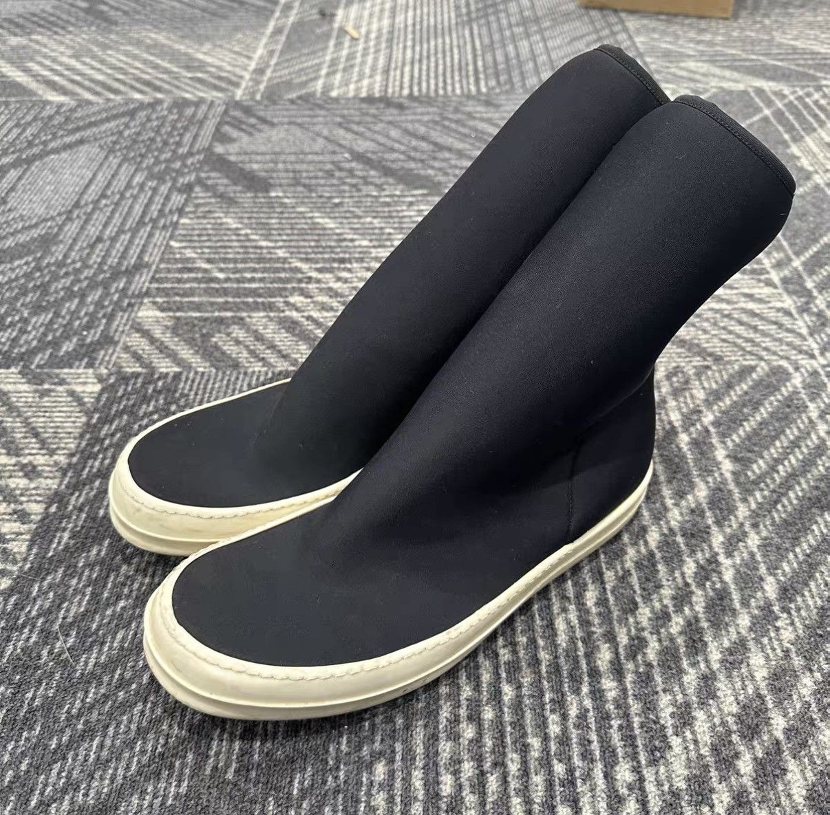 Rick Owens Rick Owens Neoprene Sock Ankle Boots J42 Size US 8 / EU 41 - 1 Thumbnail