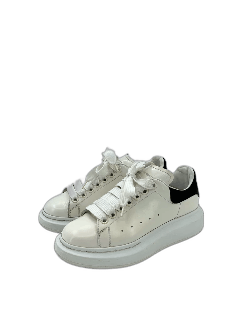 Alexander McQueen Alexander McQueen Alexander McQueen Size 38 White Thick Sole Leather Laced Casual Sports Shoes Size US 5.5 / EU 38 - 1 Thumbnail