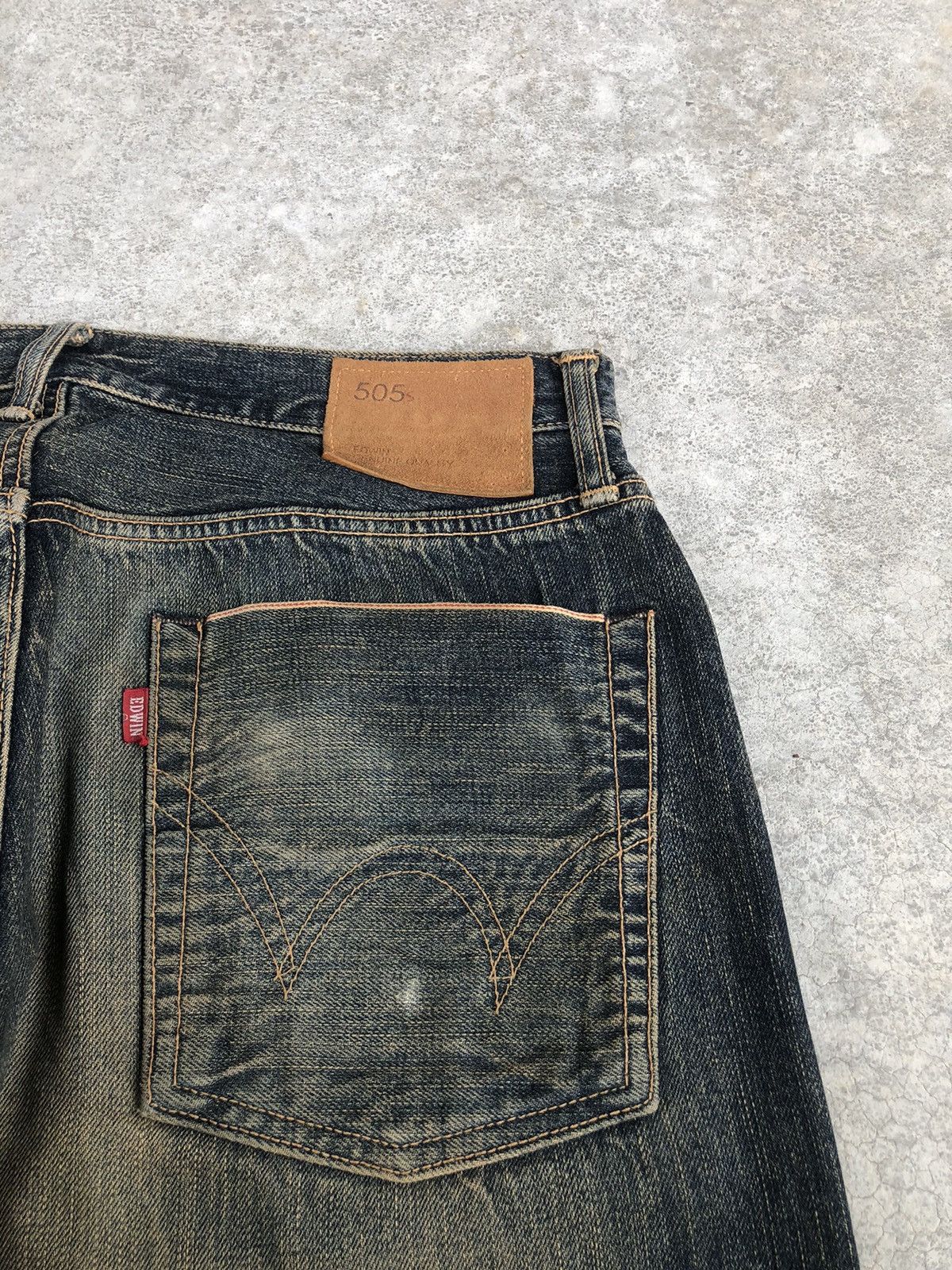 If Six Was Nine Japanese Edwin 505s Flared Jeans Mudwash Distressed Denim Size US 32 / EU 48 - 18 Thumbnail