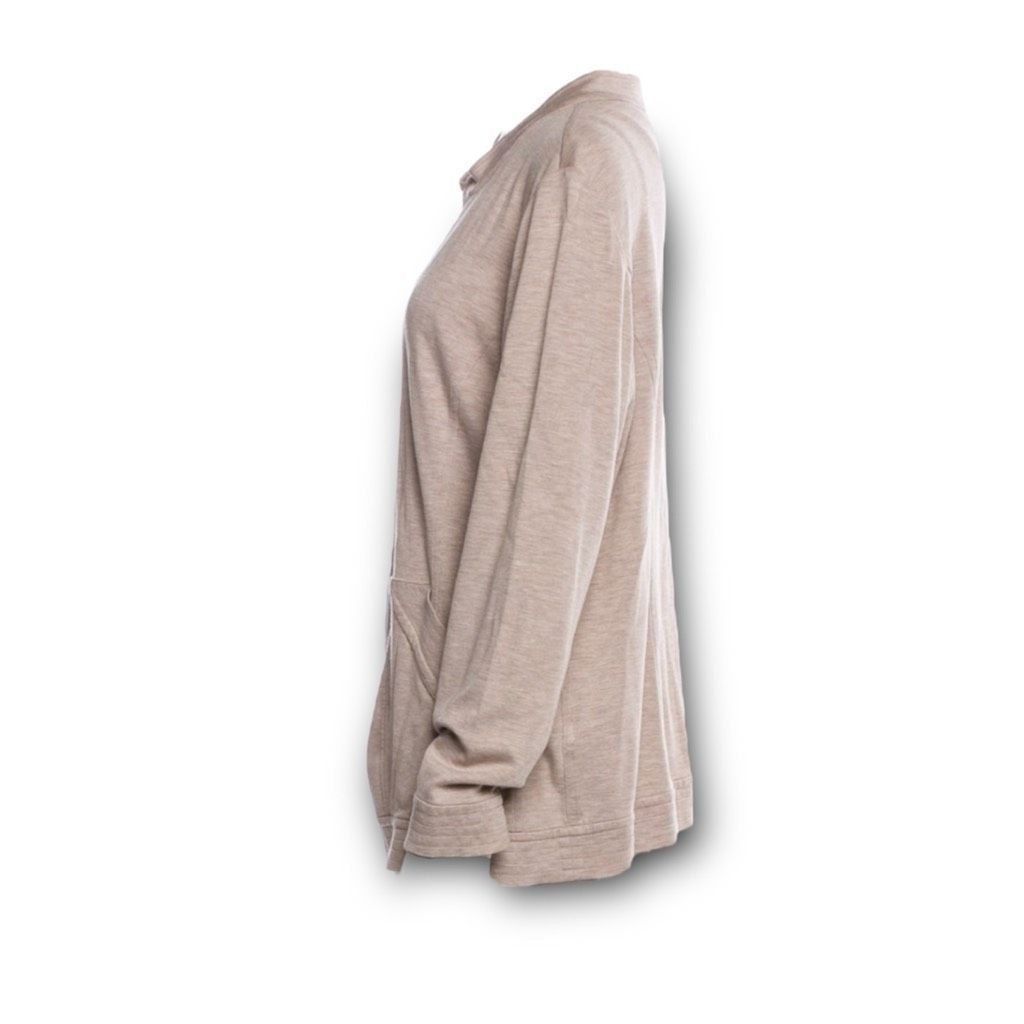 St. John St. John Spa Zip Up Sweatshirt Long Sleeve Jacket Oatmeal Me Size L / US 10 / IT 46 - 3 Thumbnail