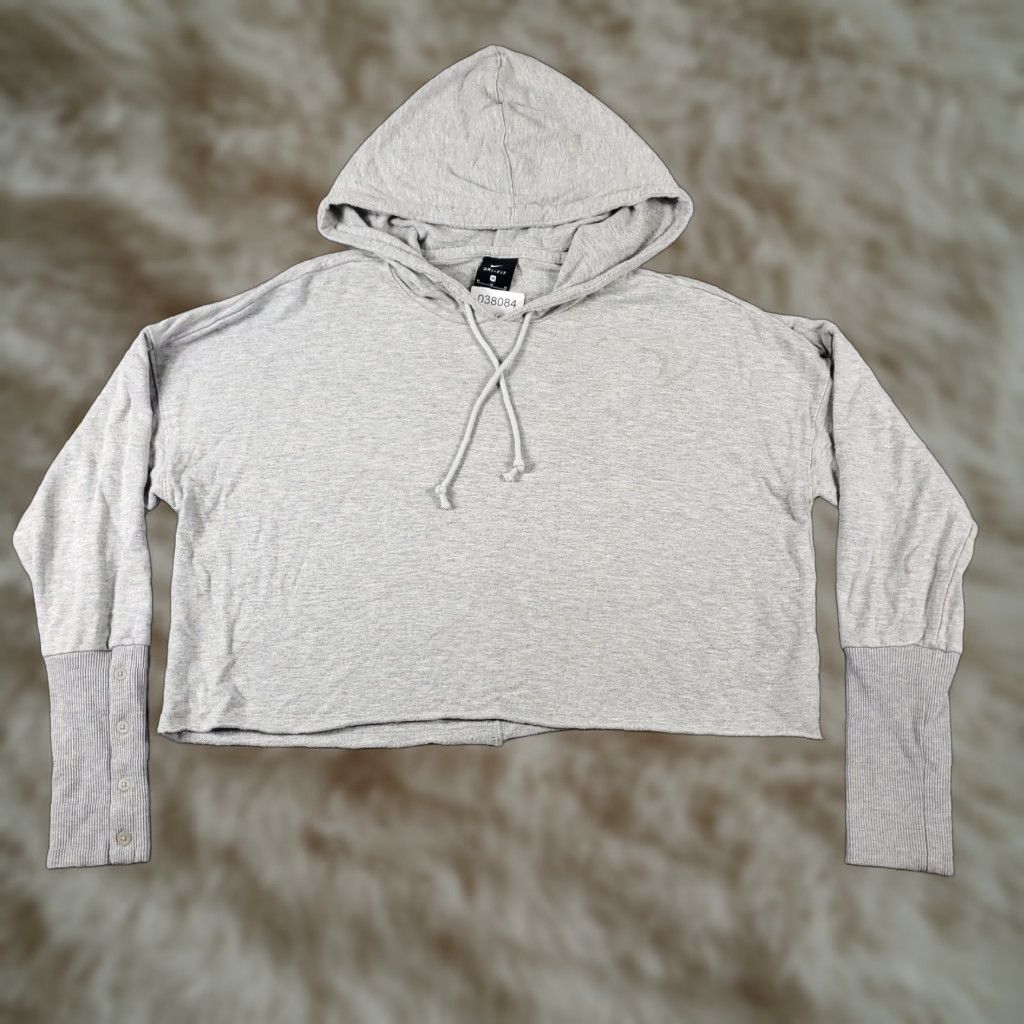 Nike Nike Hoodie Womens Medium Gray Pullover Sweatshirt Long Sleeve Mock Neck Activewear Size M / US 6-8 / IT 42-44 - 1 Thumbnail