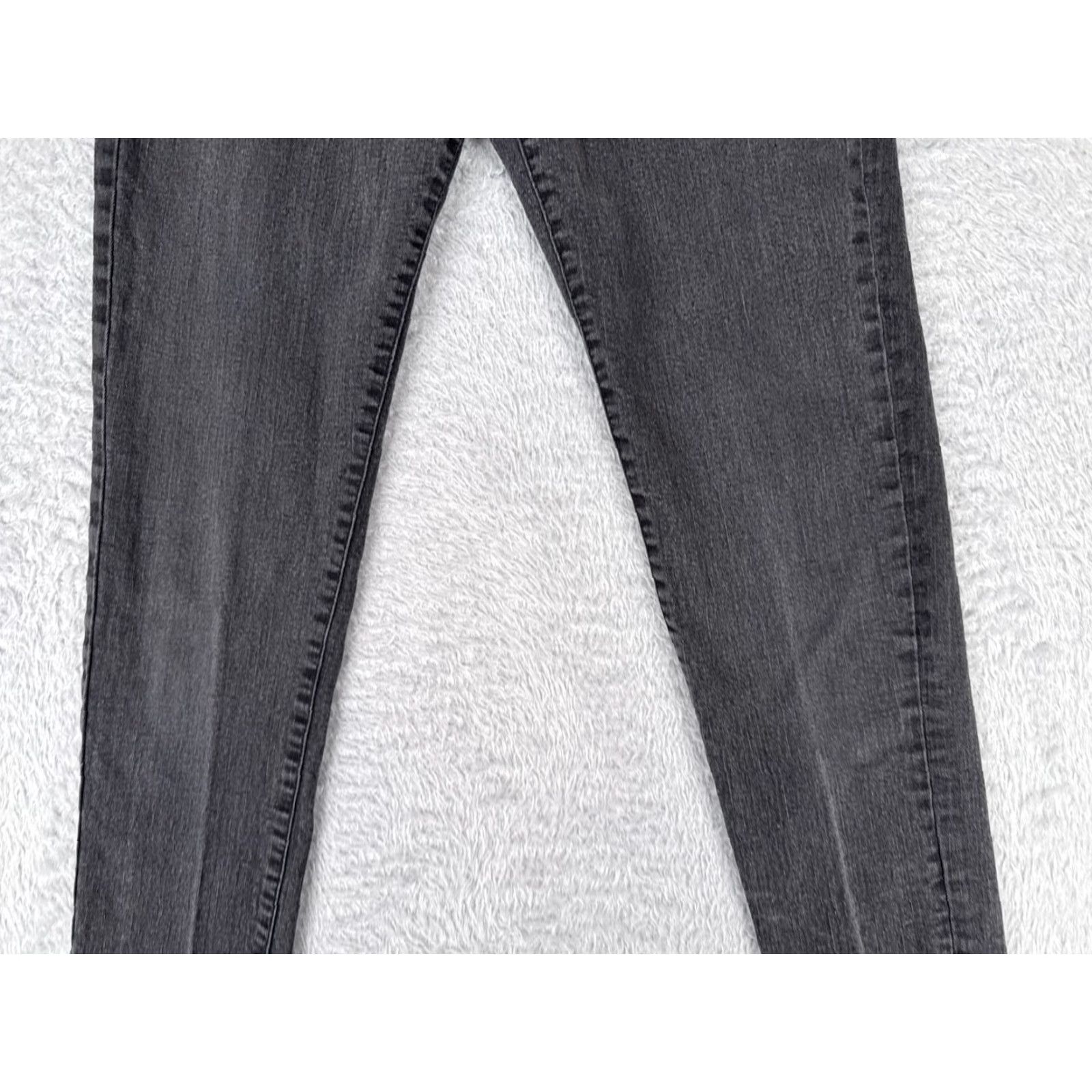 Denime &Denim Jeans Womens 28 Black Skinny Low Rise Stretch Denim Cotton Blend 26x29 5-Pocket Logo Embroidered Button Regular Womens Jeans Size 28" / US 6 / IT 42 - 3 Thumbnail