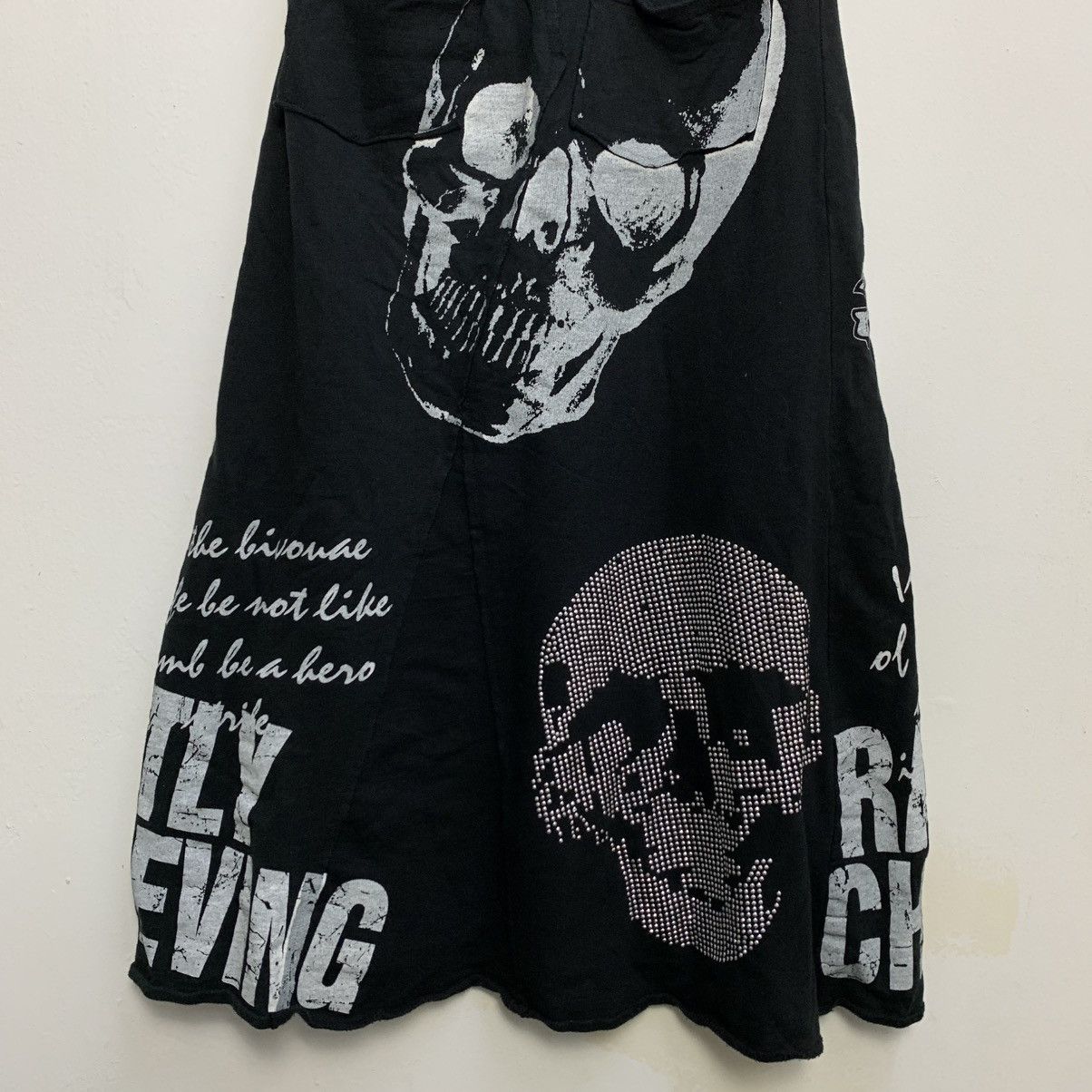 Japanese Brand M.K.R Gothic Skull Print Hooded Overall Dress Size XS / US 0-2 / IT 36-38 - 11 Thumbnail