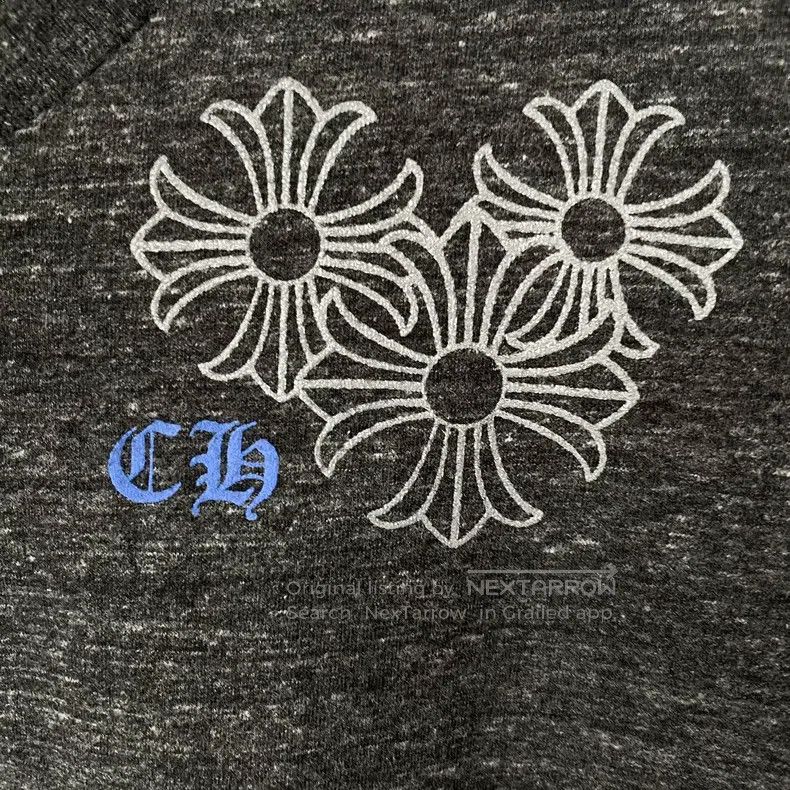Chrome Hearts CHROME HEARTS Size M Grey hot silver cross blue Sanskrit V- Size US M / EU 48-50 / 2 - 3 Thumbnail