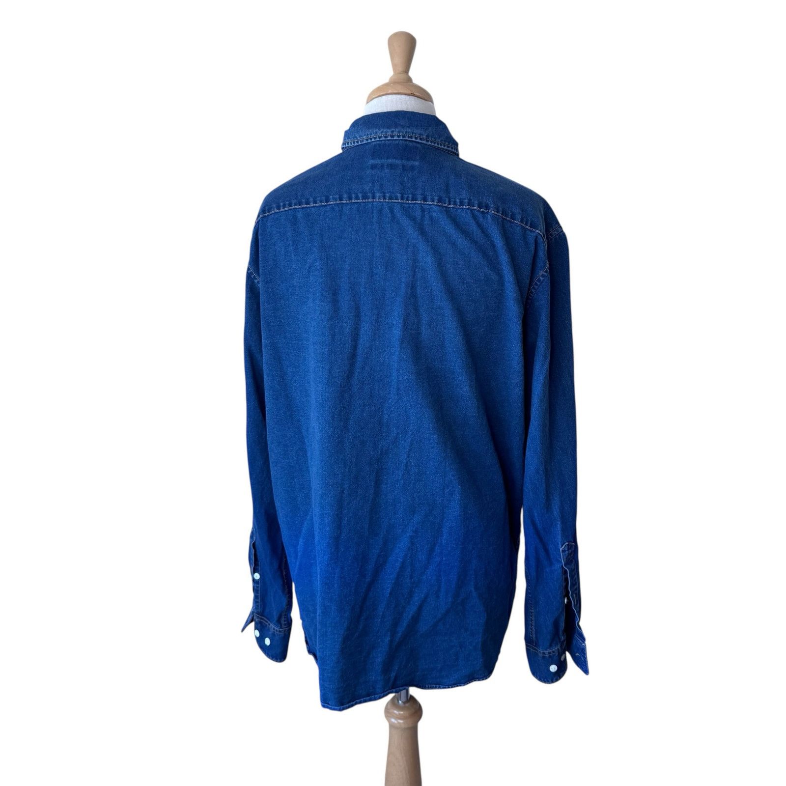 Bonobos BONOBOS 100% Cotton Slim Fit XL Long Denim Button Up Shirt Size US XL / EU 56 / 4 - 2 Thumbnail