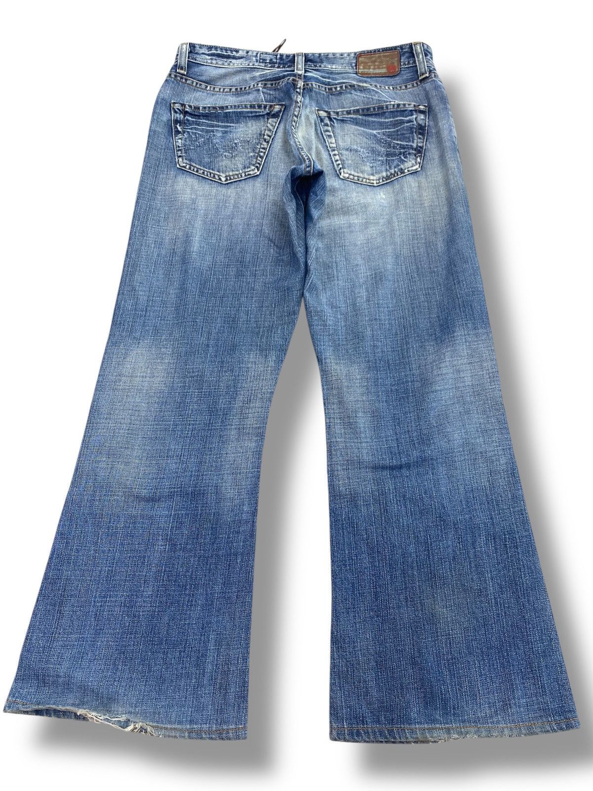 Other The Fillmore Brand Acid Blue Wash Distressed Flare Jeans Size US 32 / EU 48 - 3 Thumbnail