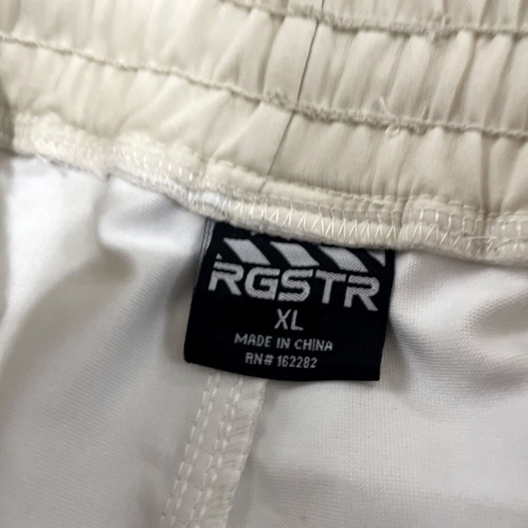 Vintage RGSTR Jogger Streetwear Pants Adult XL Lounge Sweat Pants Cream Old Money Grunge Slim Pocket Drawstring Size US 29 - 5 Thumbnail