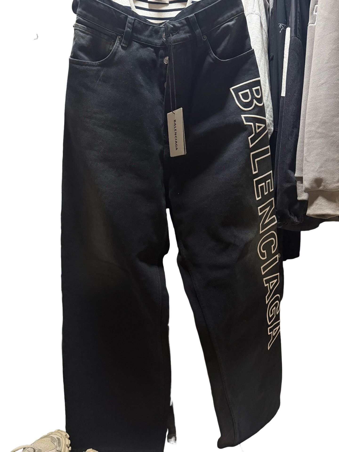 Balenciaga Balenciaga Side Logo Embroidered Jeans XS Size US 28 / EU 44 - 1 Thumbnail