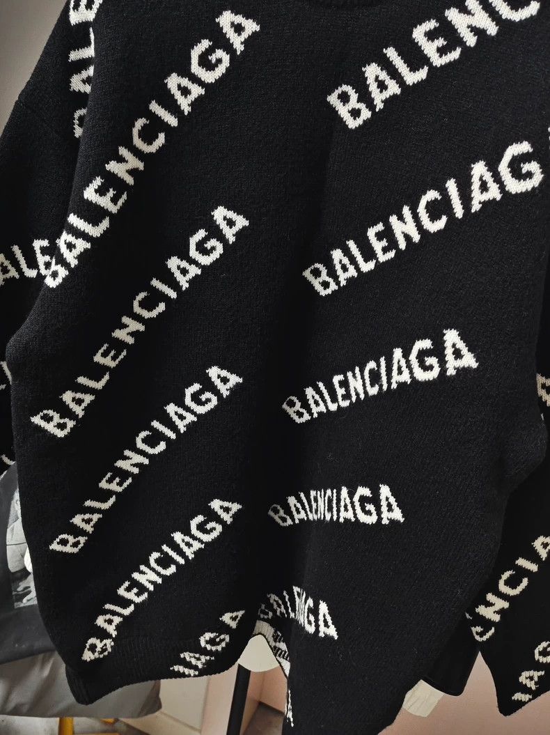 Balenciaga Balenciaga 22ss full-print knitted jacquard sweater 2502-Ne Size US S / EU 44-46 / 1 - 2 Thumbnail