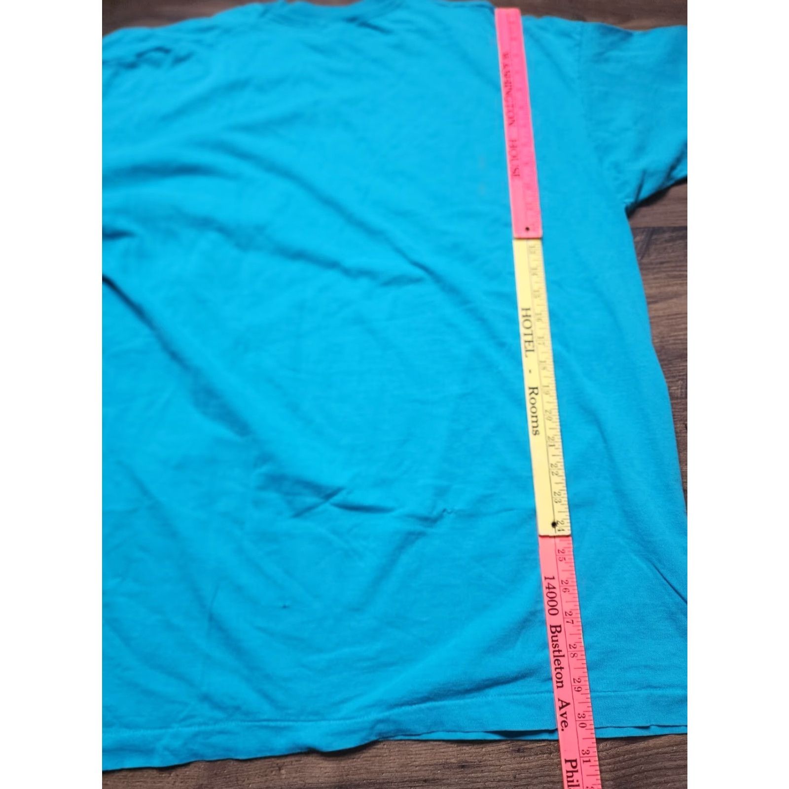 Fruit Of The Loom VINTAGE Fruit of the Loom T Shirt Mens 2XL Blue USA Single Stitch Distressed 80s 90s Retro Grunge Rockabilly Music Classic USA Shirt Mens Size US XXL / EU 58 / 5 - 4 Thumbnail