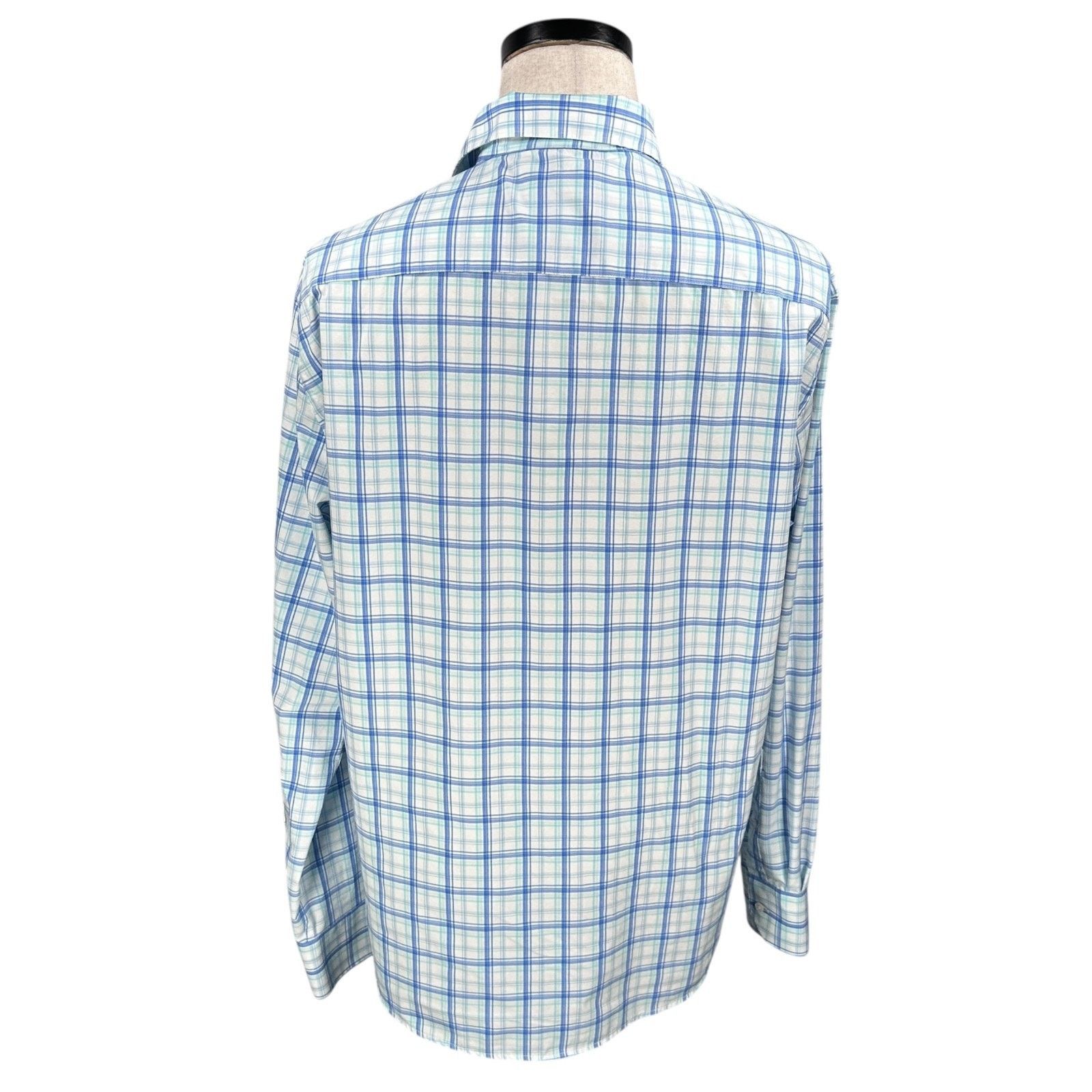 Peter Millar Peter Millar Crown Shirt Men's Large Blue Plaid Button-Up Size US L / EU 52-54 / 3 - 5 Thumbnail