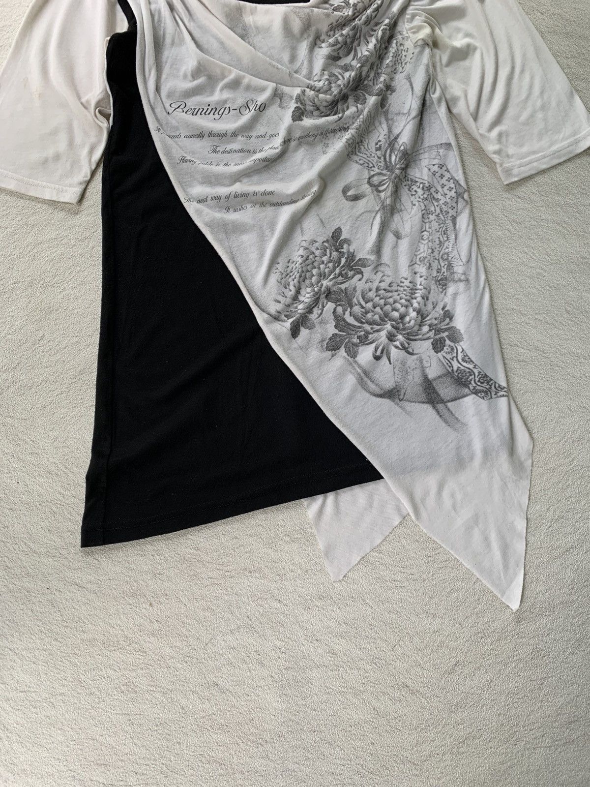 Tornado Mart 2000s Berning Sho Double Layer Assymetric Tshirt Size US M / EU 48-50 / 2 - 3 Thumbnail