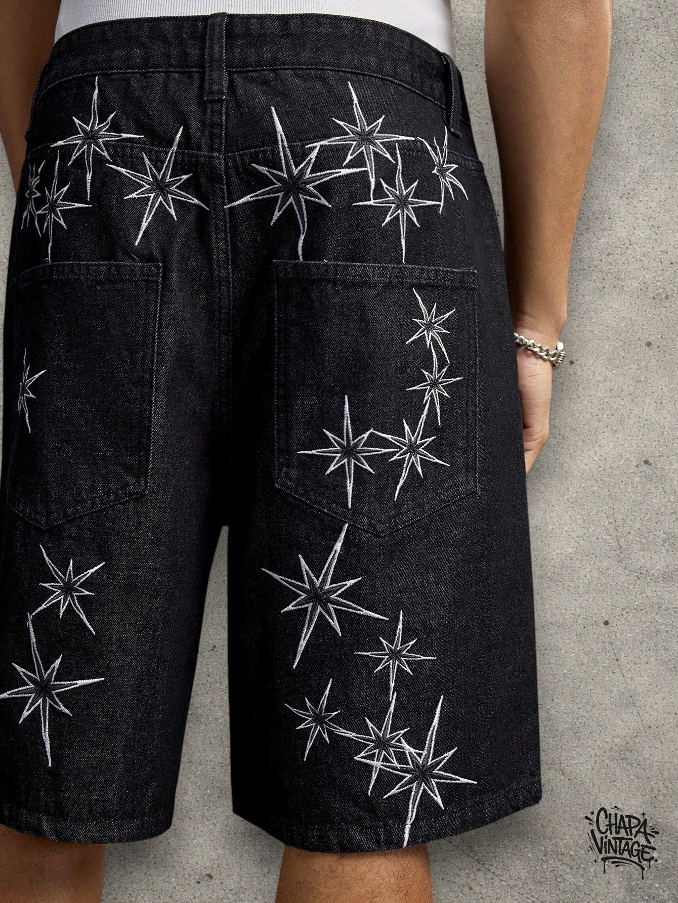 Vintage Black jeans shorts Size US 32 / EU 48 - 3 Thumbnail