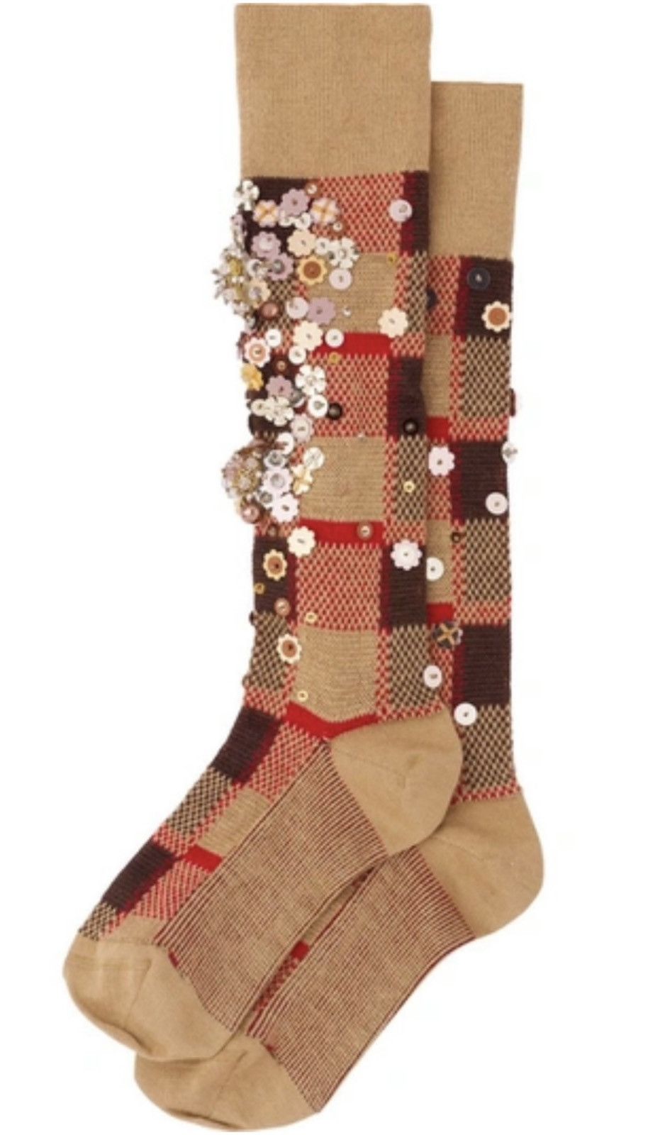 Miu Miu 🔥 Miu Miu Girl runway Sequins socks Size ONE SIZE - 2 Thumbnail
