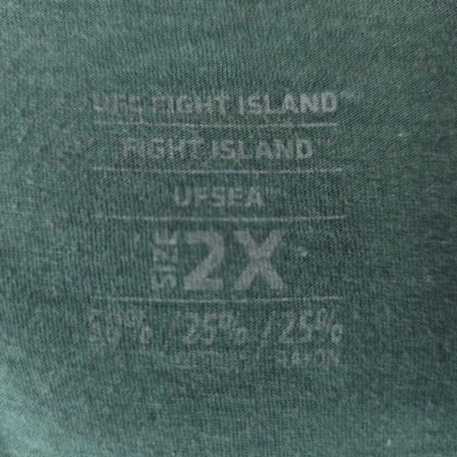 UFC UFC Fight Island T Shirt Mens 2XL Green MMA Short Sleeve Crew Neck Shirt Sports UFC Size US XXL / EU 58 / 5 - 5 Thumbnail