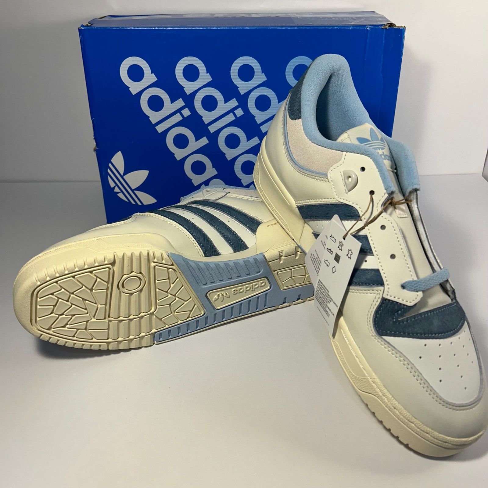 Adidas Adidas Originals Rivalry 86 Low Sz 11.5 Wht/Sky Blue IE7137 Size US 11.5 / EU 44-45 - 7 Thumbnail