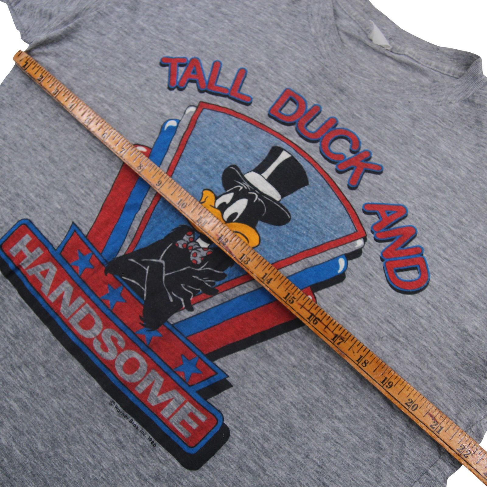 Vintage Vintage 80s Looney Tunes Daffy Duck "Tall,Duck,and Handsome" Size US L / EU 52-54 / 3 - 6 Thumbnail