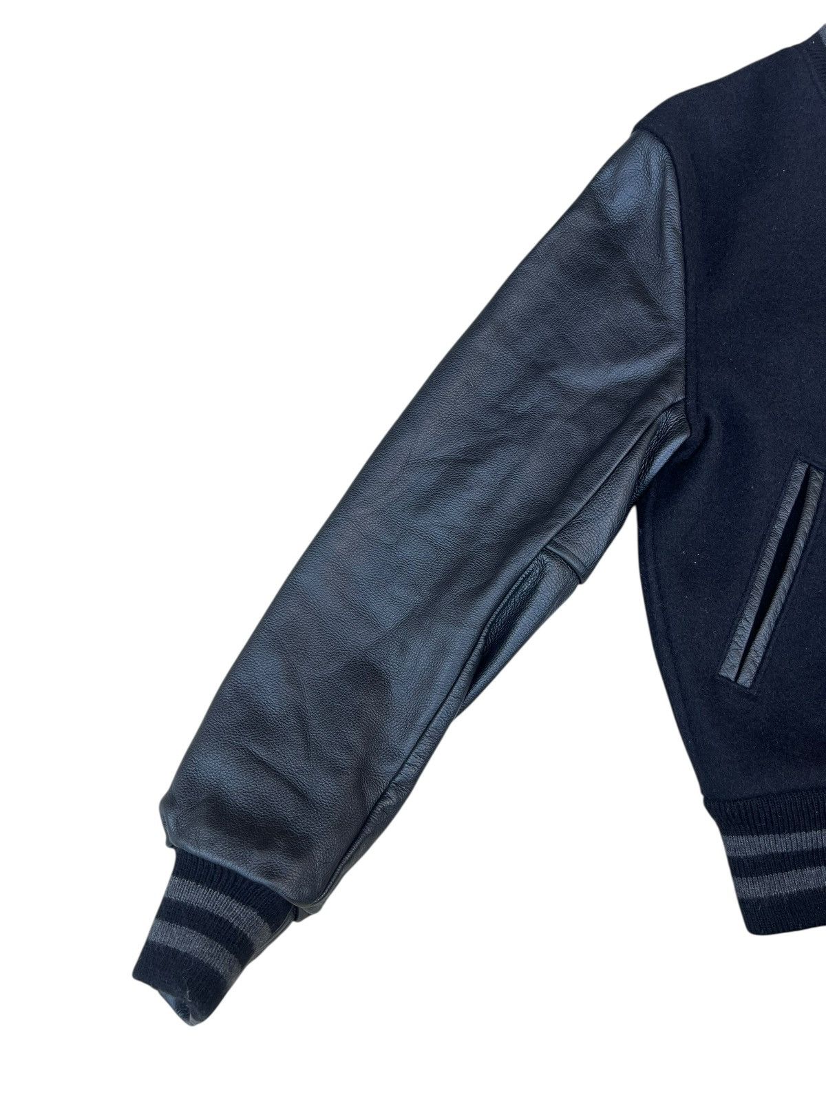 The Brooklyn Circus 2013 The Brooklyn Circus Leather Sleeve Varsity Jacket Size US XS / EU 42 / 0 - 8 Thumbnail